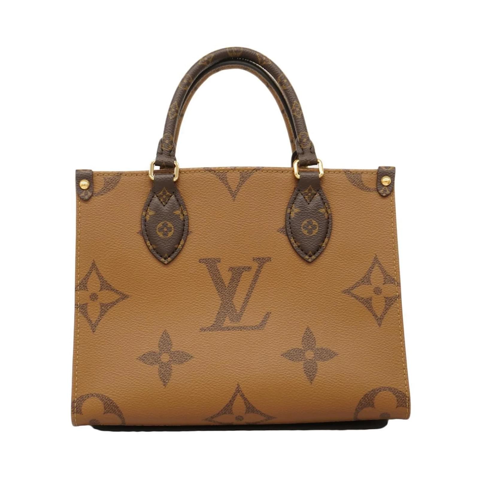 Louis Vuitton Monogram Giant On The Go PM Handbag Brown ref