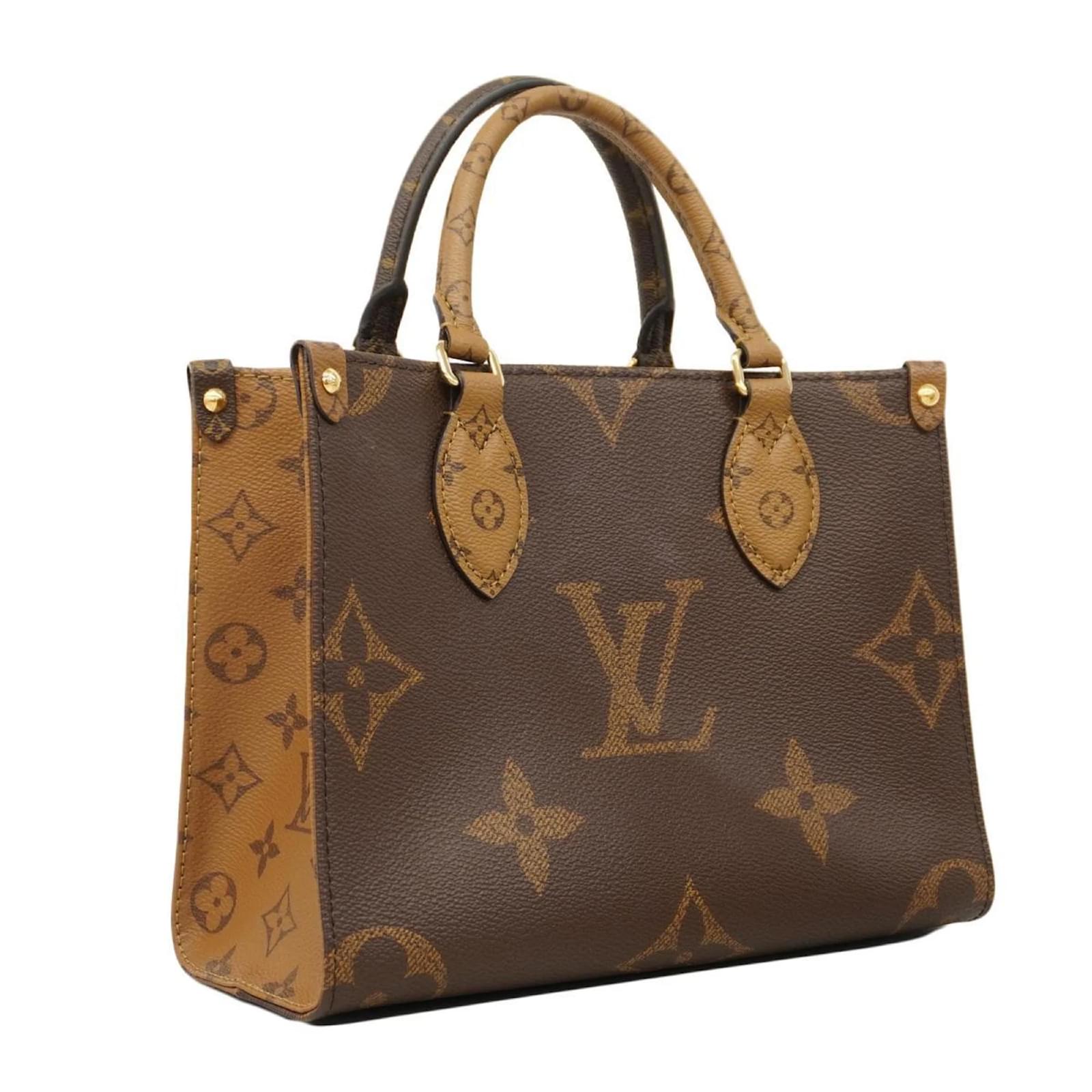Louis Vuitton Monogram Giant On The Go PM Handbag Brown ref