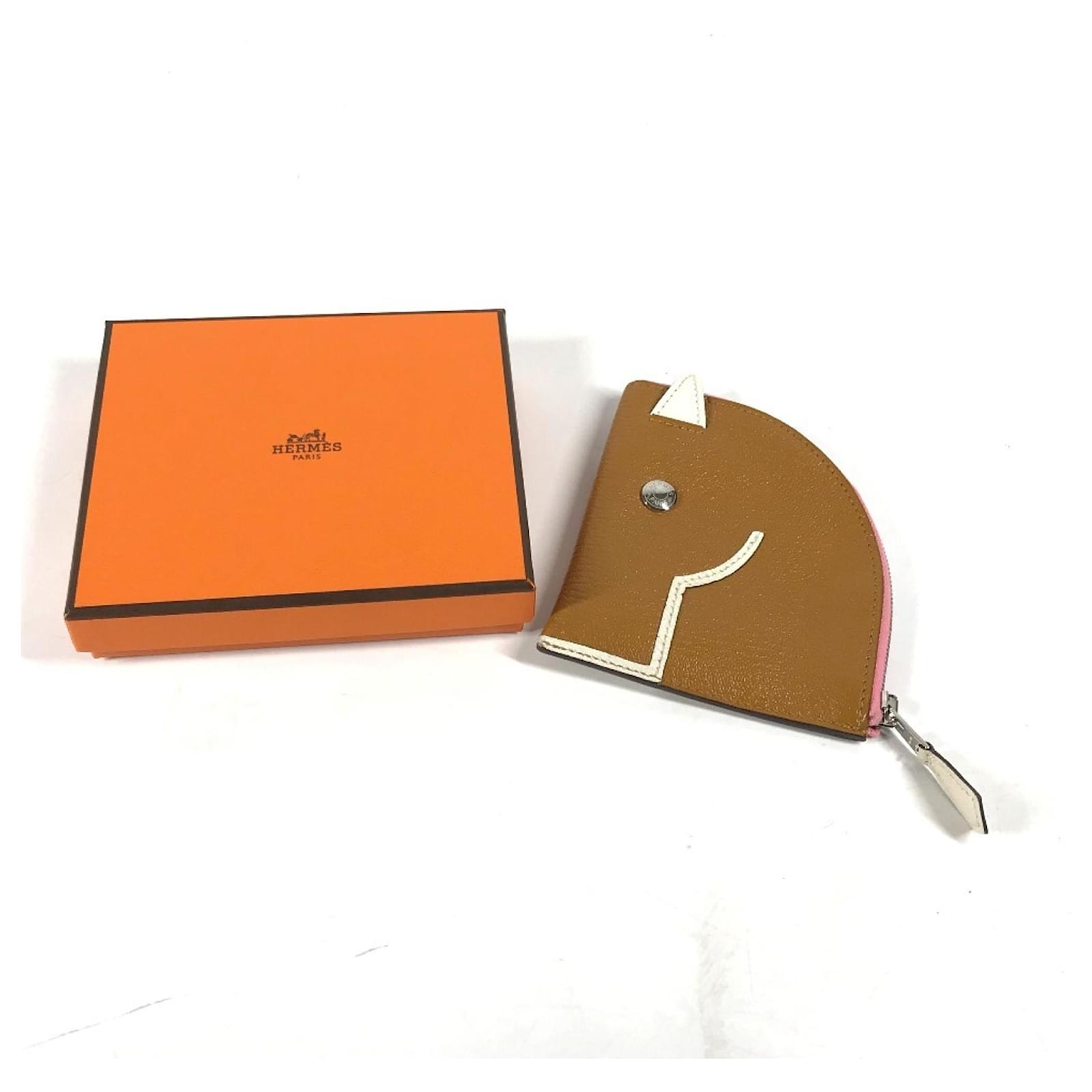 Hermès Hermes Paddock Horse Cheval Wallet Coin Purse Brown