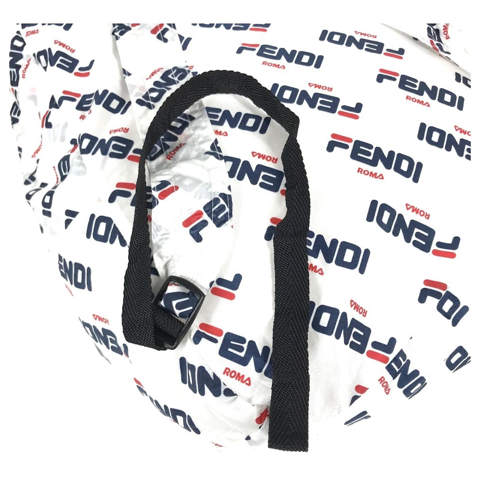 Zaino da donna Fendi x FILA Bianco Rosso Blu navy Nylon ref