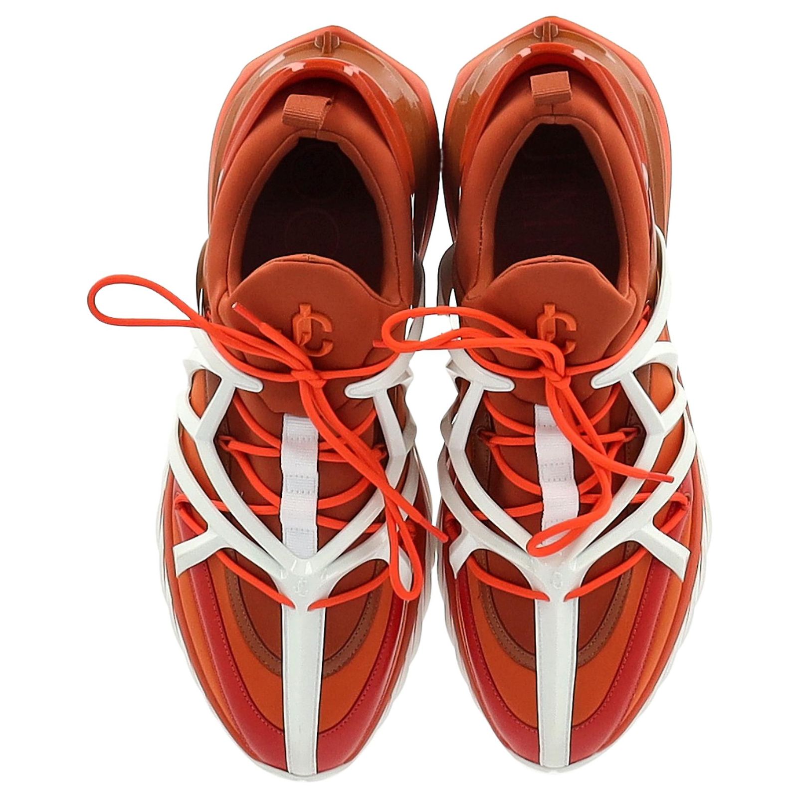 Jimmy Choo Cosmos Low-Top Trainers In Orange Rubber ref.JC1616736 