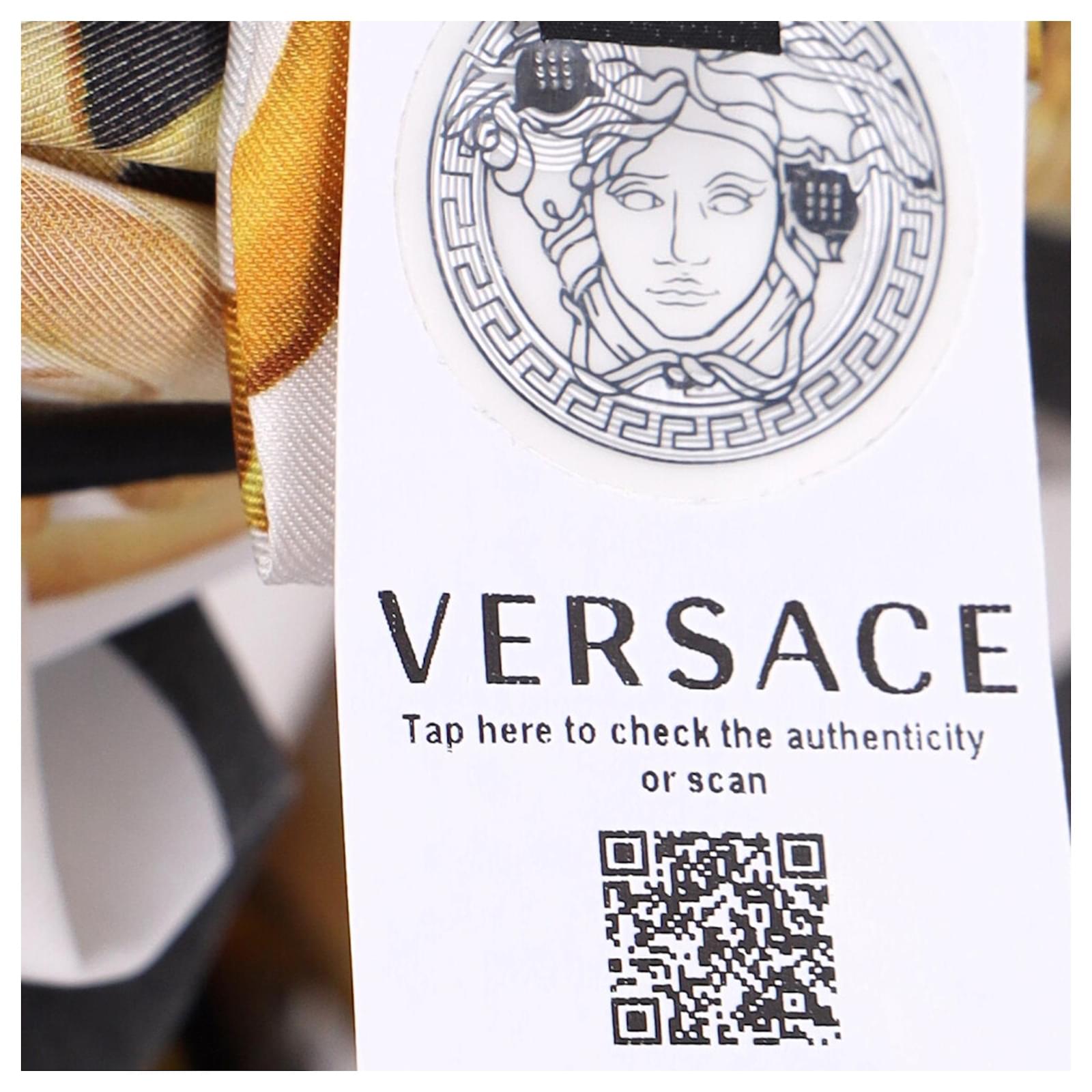 Versace Pleated Baroque Print Mini Long Sleeve Shirt Dress
