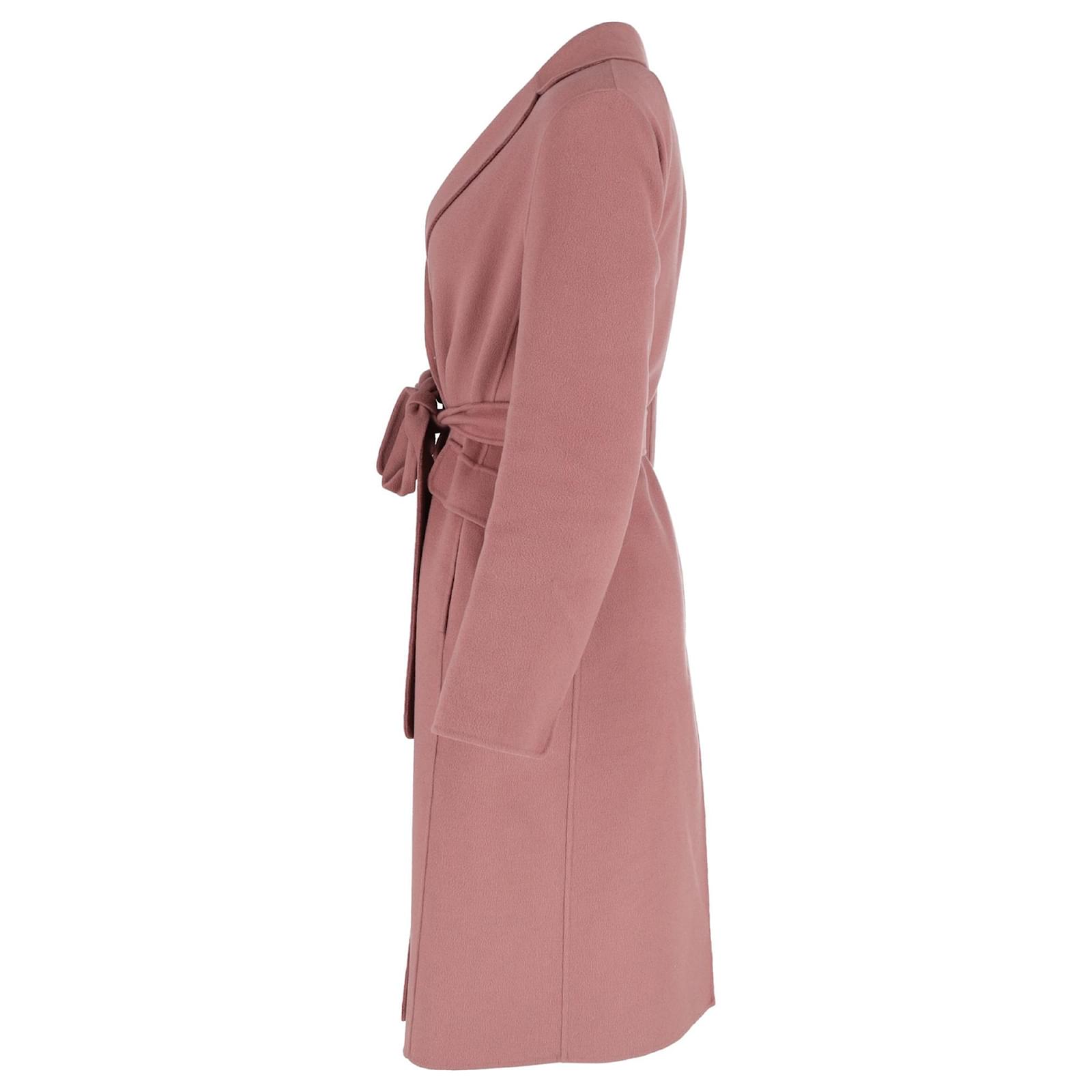 Cappotto lungo a maniche lunghe Poldo con cintura di Max Mara in