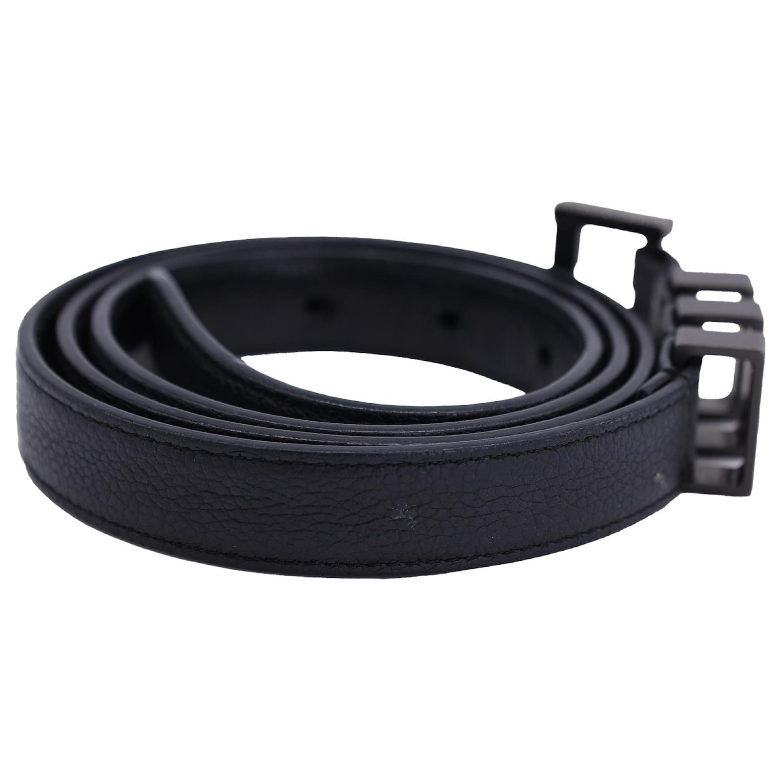 Saint Laurent Paris 3 Passant Belt in Black Leather ref.JC1616866