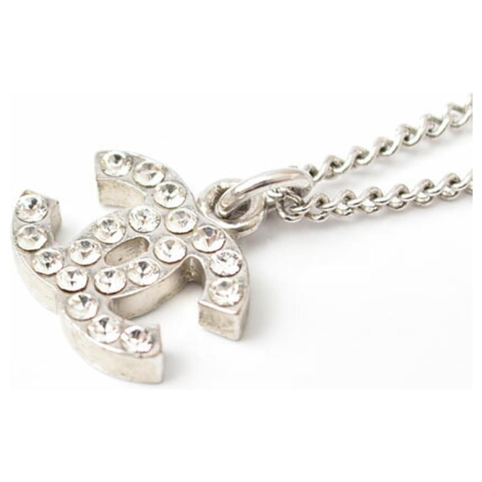 Chanel Coco Mark CC Rhinestone Necklace Metal ref.1618113 - Joli