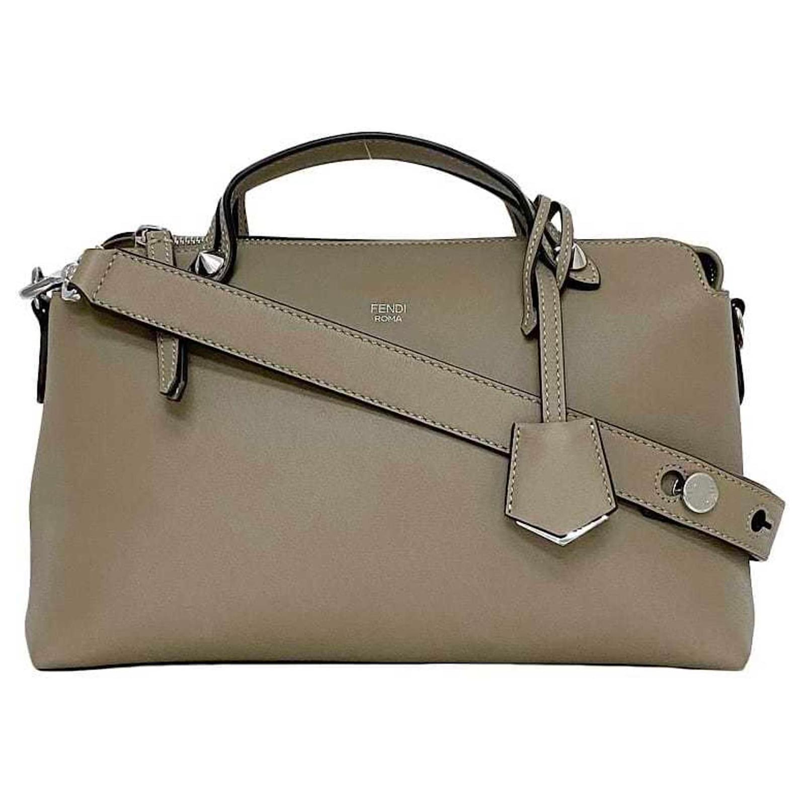 2way bag／beige Salvatore Ferragamo Beige Leather Gancini 2way Shoulder