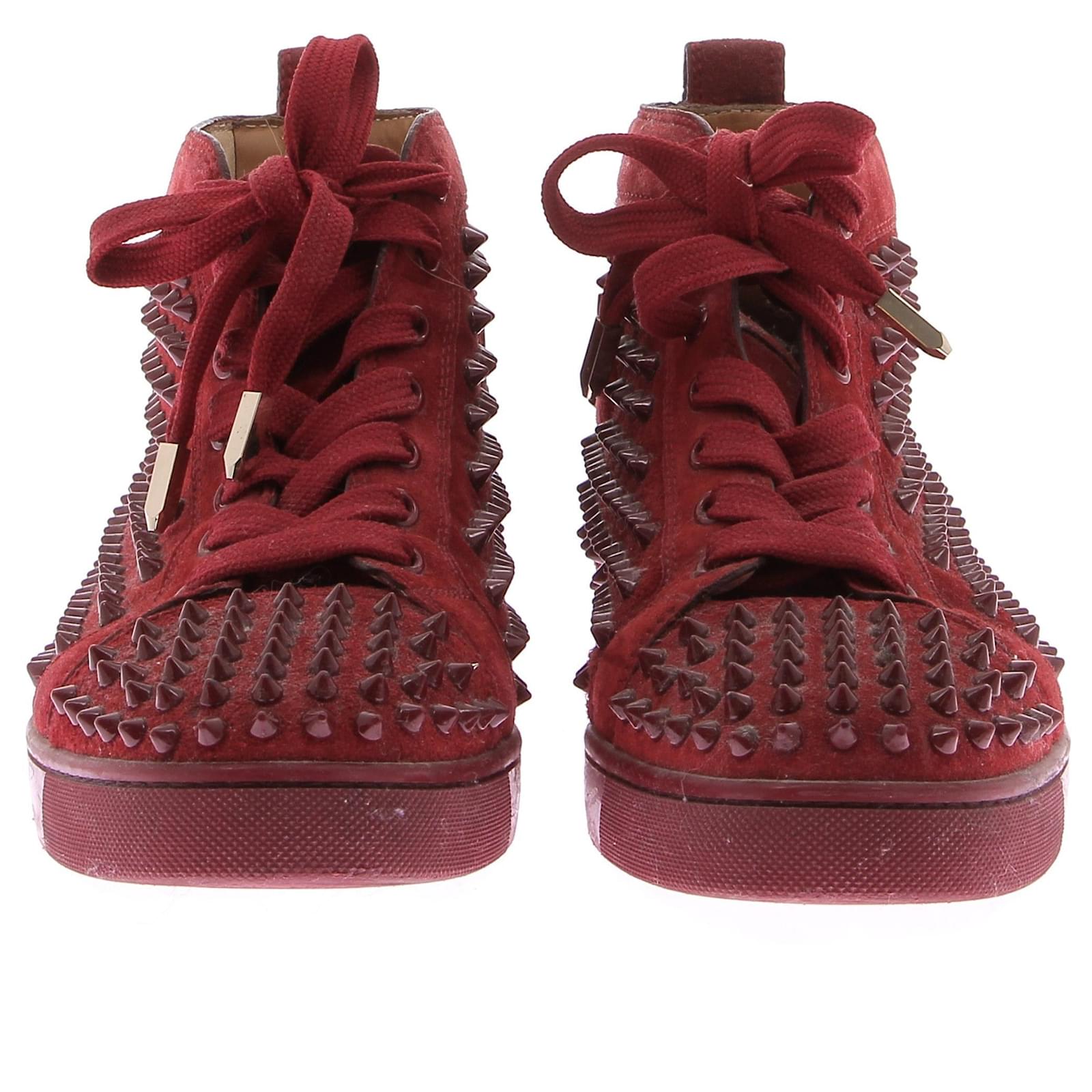 関送込*Christian Louboutin*スエード ハイトップ スニーカー Christian Louboutin ハイトップスニーカー スエード ロゴ送関込