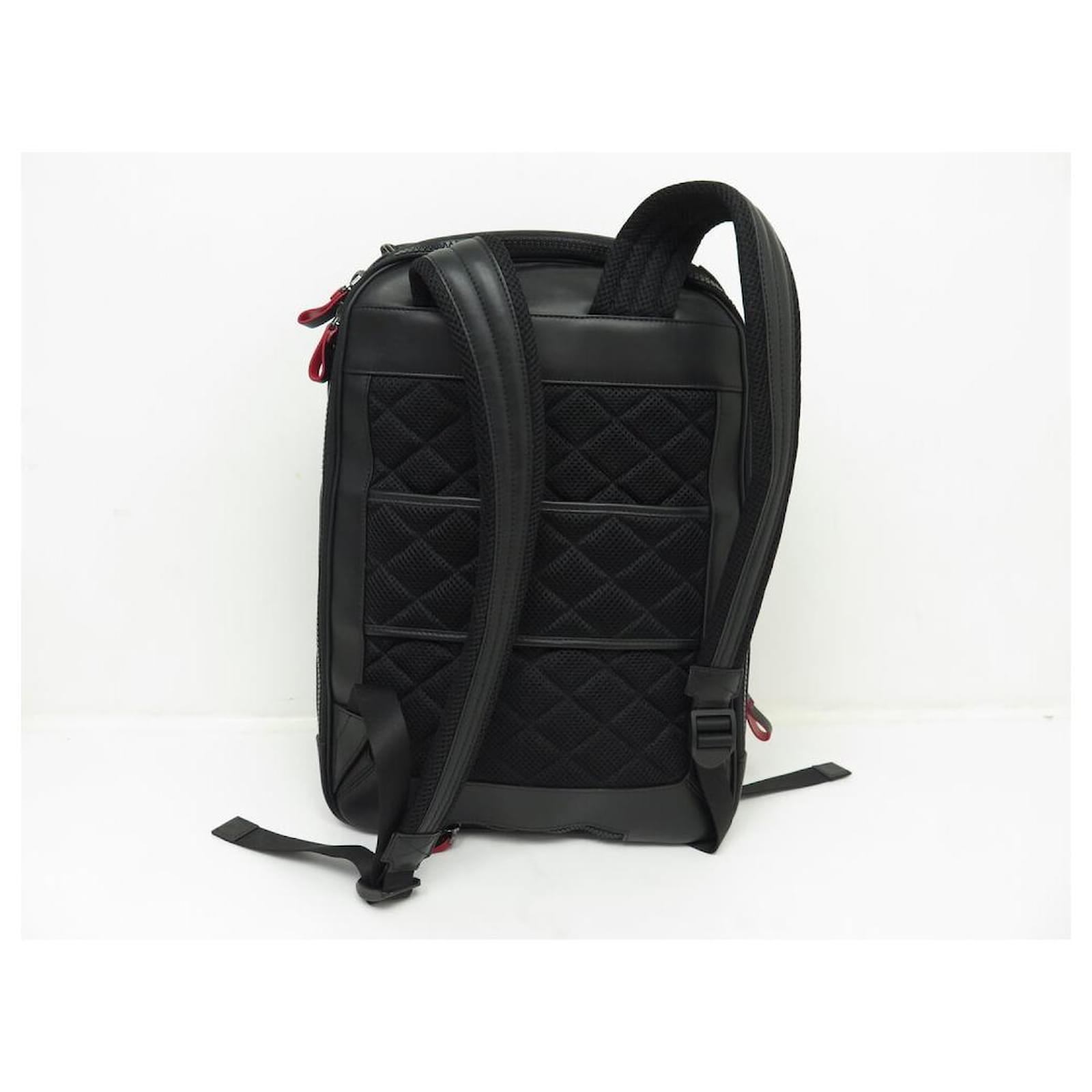 NEUER MONTBLANC URBAN RACING SPIRIT GROSSER RUCKSACK 118708 Schwarz Leder ref.1619576 Joli Closet