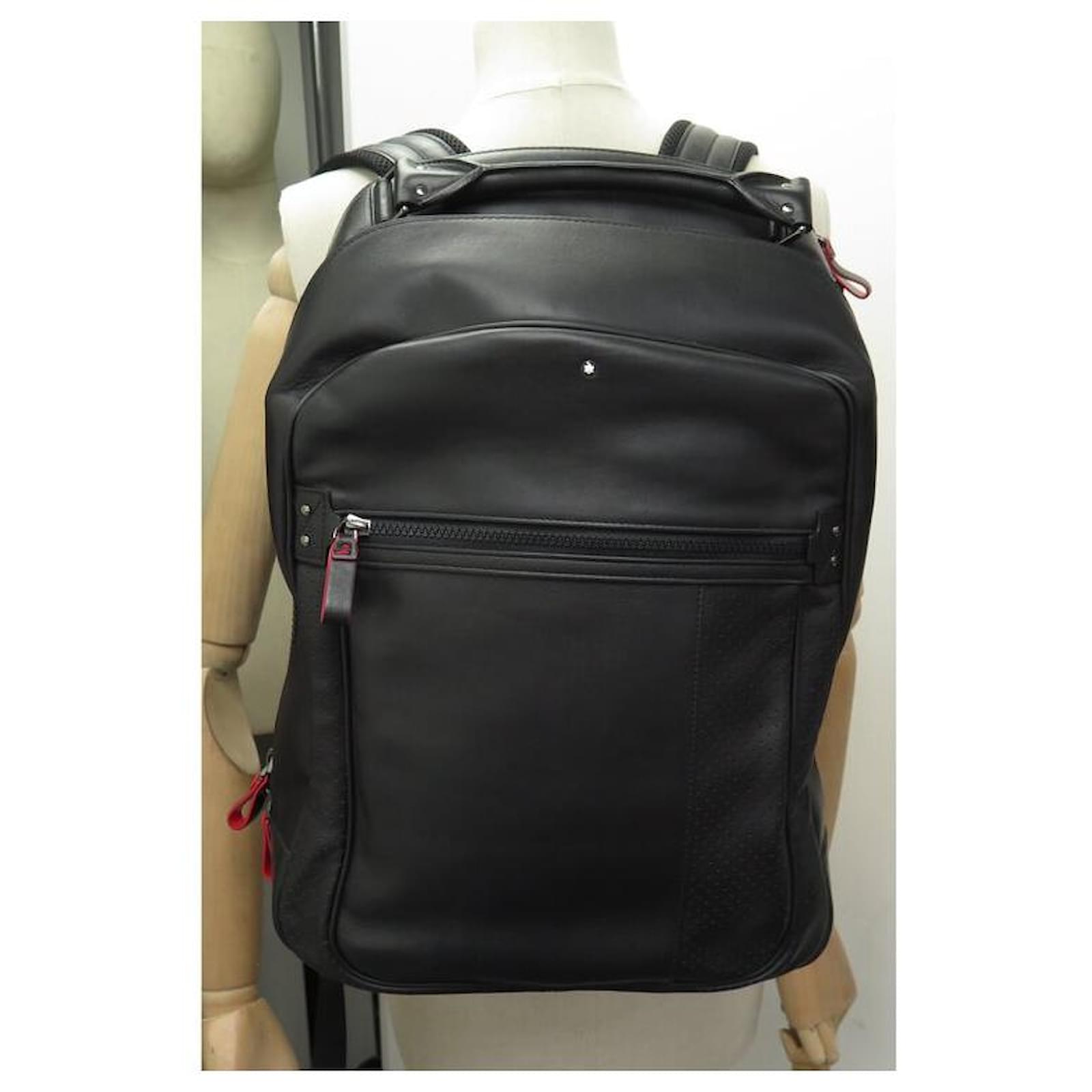 NEW MONTBLANC URBAN RACING SPIRIT LARGE 118708 BACKPACK Black Leather ref.1619576 Joli Closet