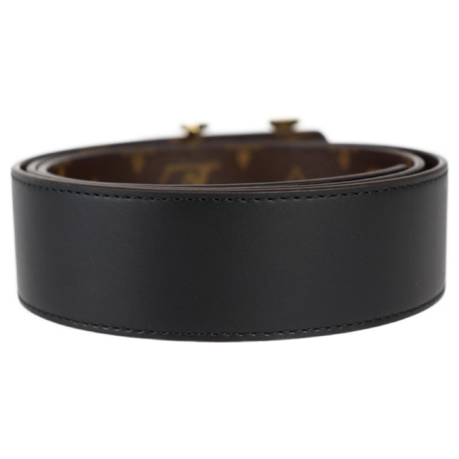 Louis Vuitton Santur LV Initial 40MM Belt Brown Black Golden ref Louis Vuitton Santur LV Initial 40MM Belt Brown Black Golden ref