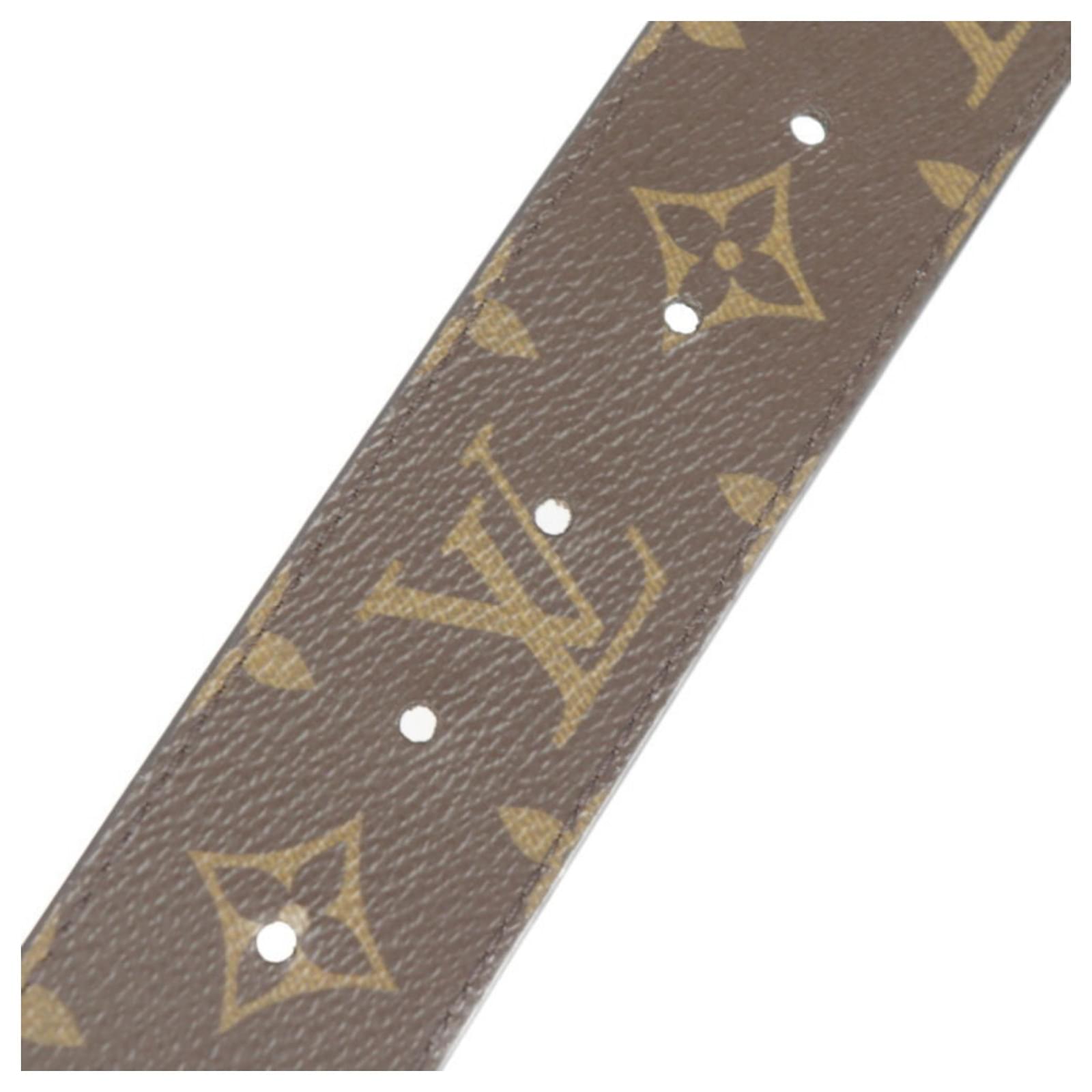 Louis Vuitton Santur LV Initial 40MM Belt Brown Black Golden ref
