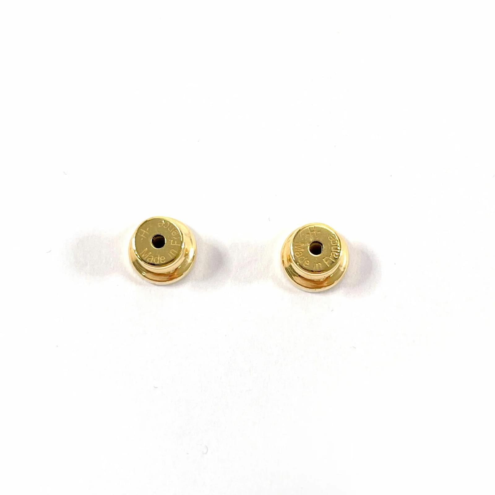 Hermès HERMES Eurydice PM Drop Earrings Brown Metal ref