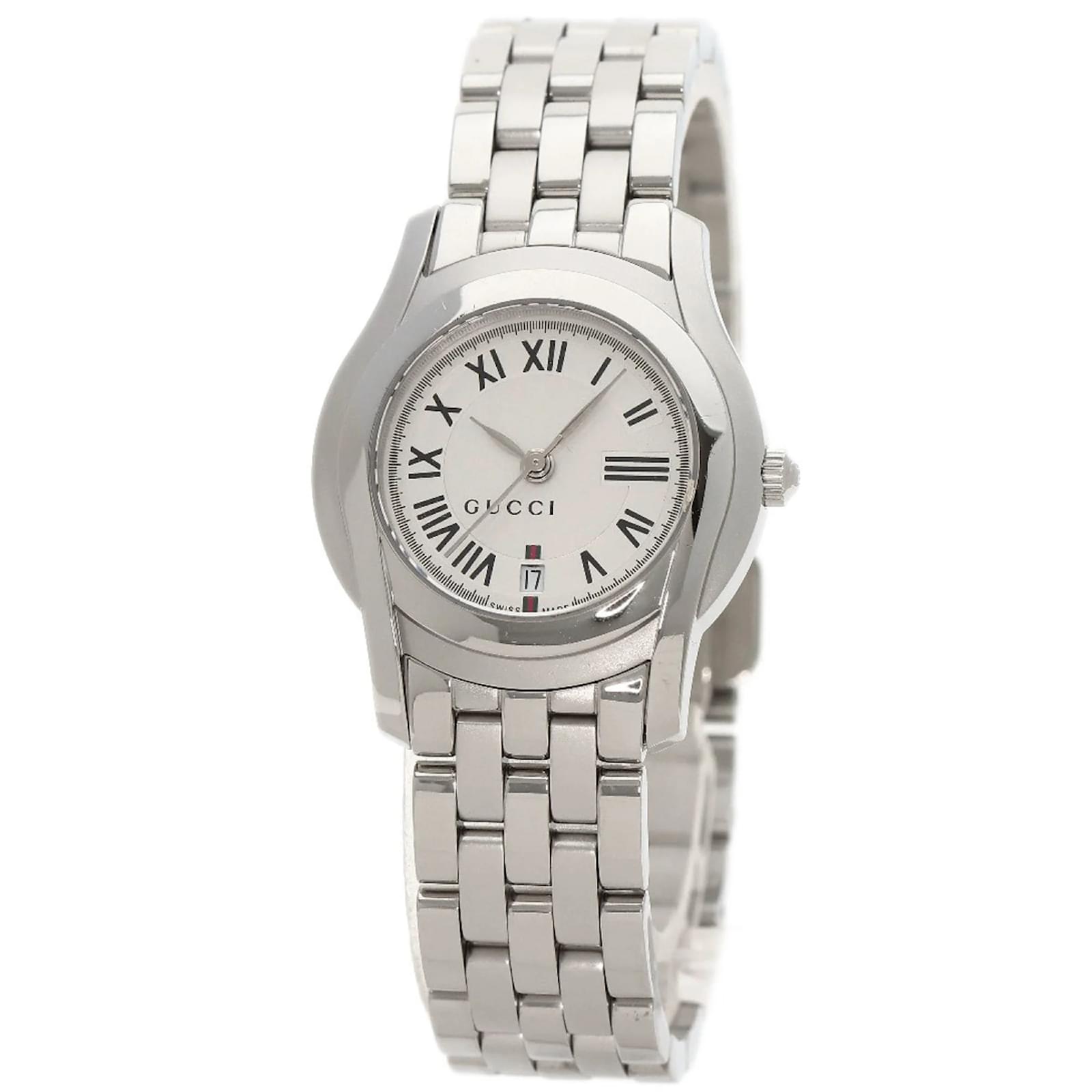 Gucci 5500L Stainless Steel Ladies Wristwatch ref.1621502 Joli Closet