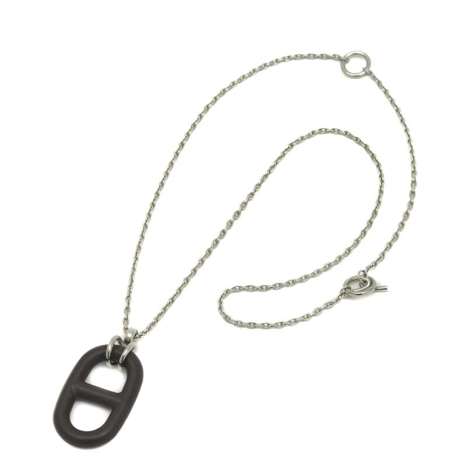 【スタイリッシュに】Collier Chaine d'Ancre Vulcanium Hermes Chaine D'Ancre Vulcanium Necklace SHW