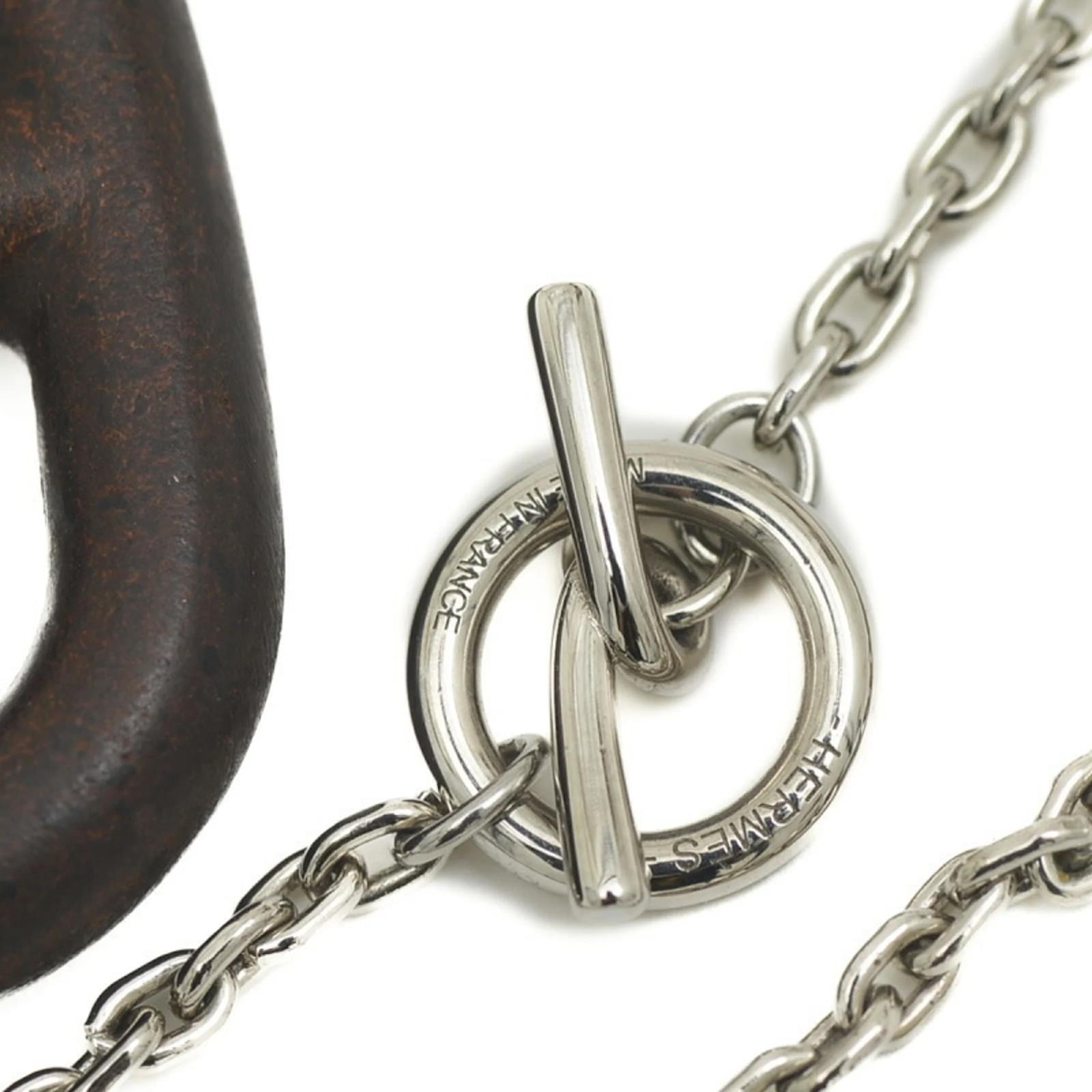【スタイリッシュに】Collier Chaine d'Ancre Vulcanium Hermes Chaine D'Ancre Vulcanium Necklace SHW