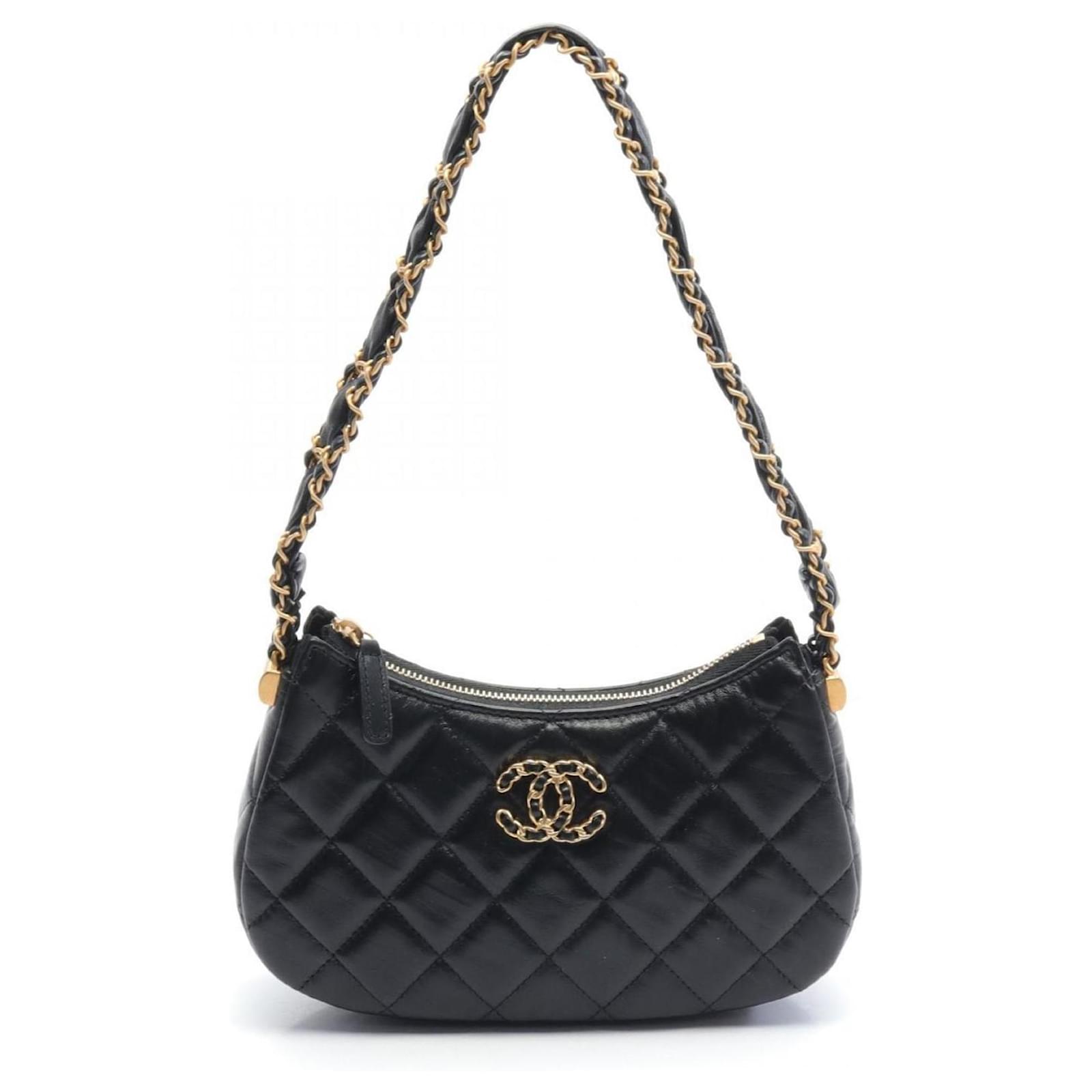Chanel 19 Disneuf Matelasse Hobo Bag Black Leather ref.JC1621937