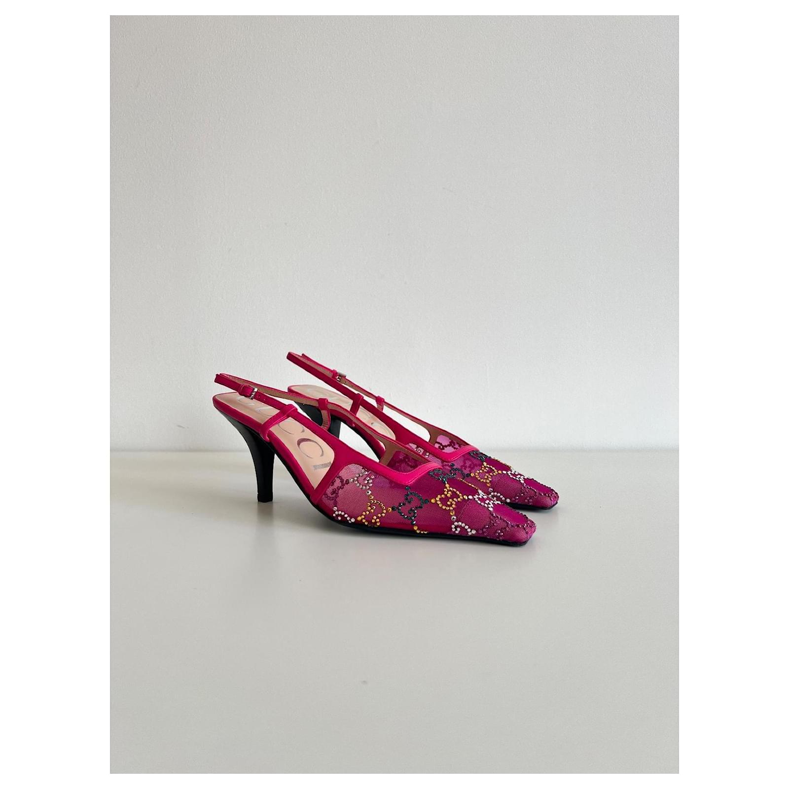 Talons Slingback Gucci Rose Femme Simili cuir Joli