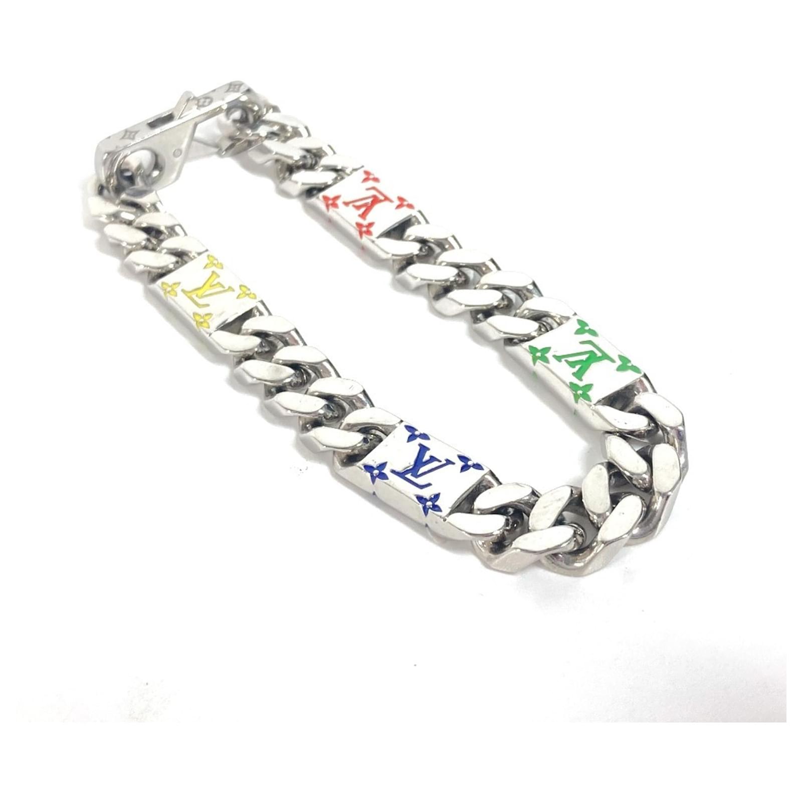 Louis Vuitton M1409L Chain Bracelet Silvery Multiple colors Metal