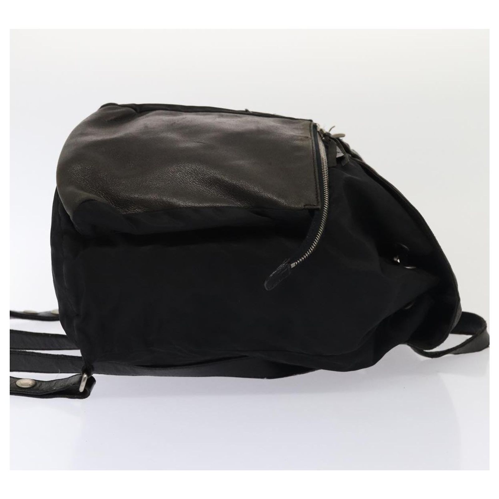 PRADA Backpack Nylon Leather Black Auth 87351 ref.1623345  display picture 3