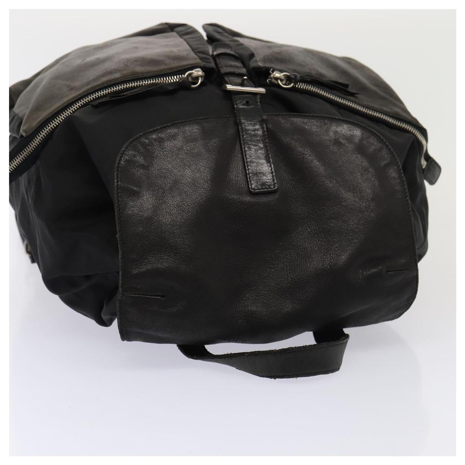 PRADA Backpack Nylon Leather Black Auth 87351 ref.1623345  display picture 2