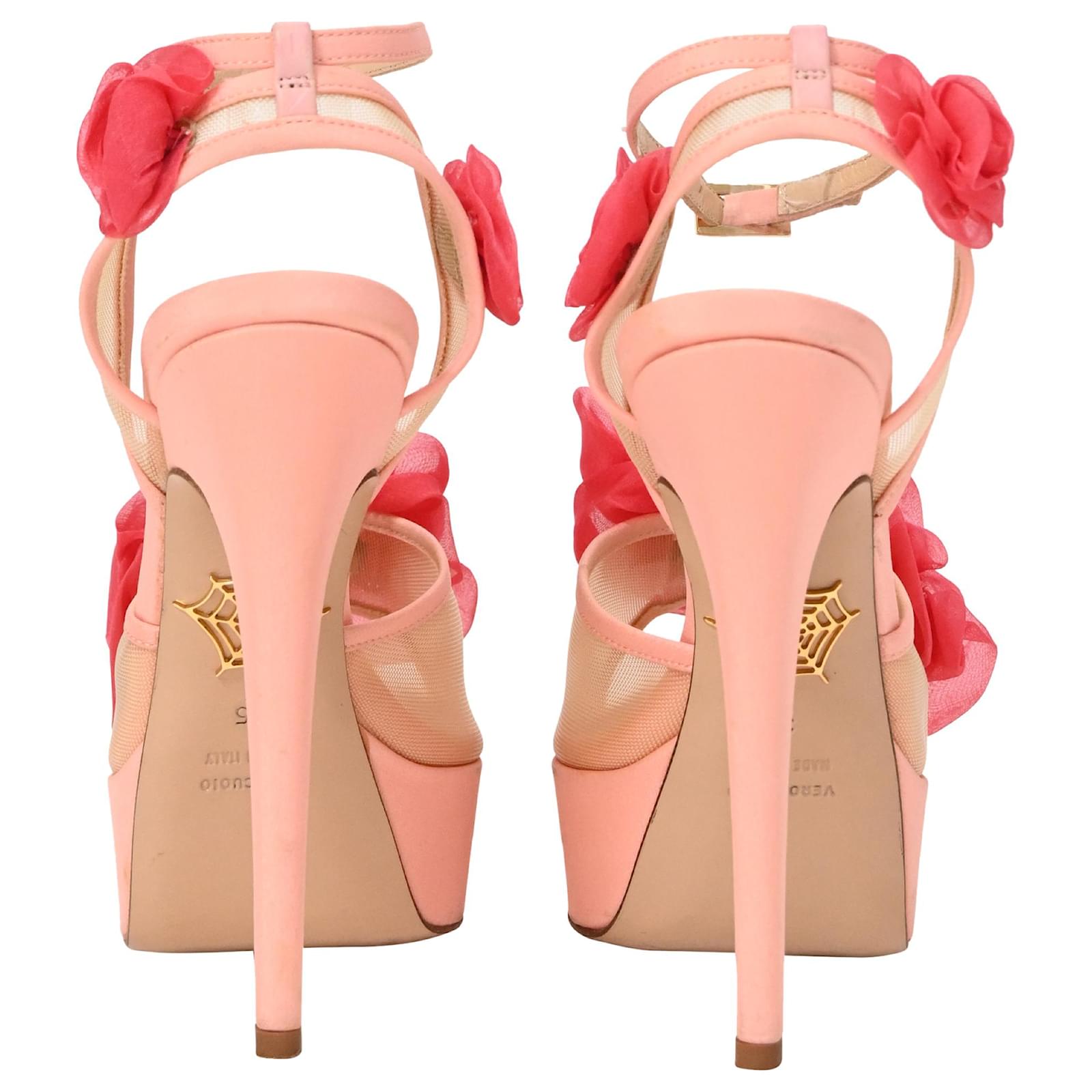 Pink Charlotte Rose Shoes Charlotte Olympia Fleur Ankle-Wrap