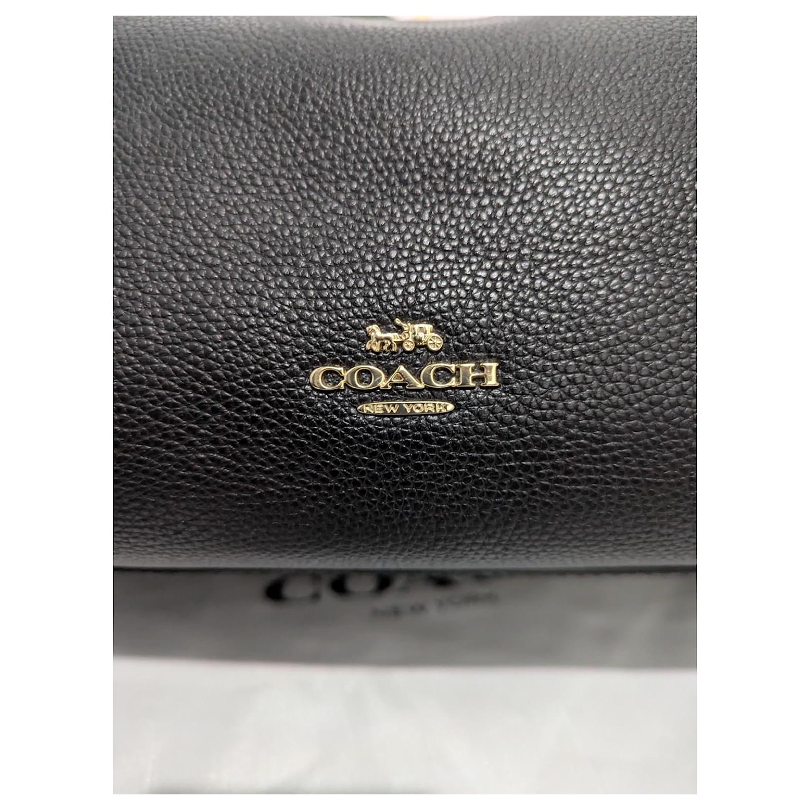 Coach 36855 Turnlock Edie Pebble Leather Shoulder Bag Beachwood