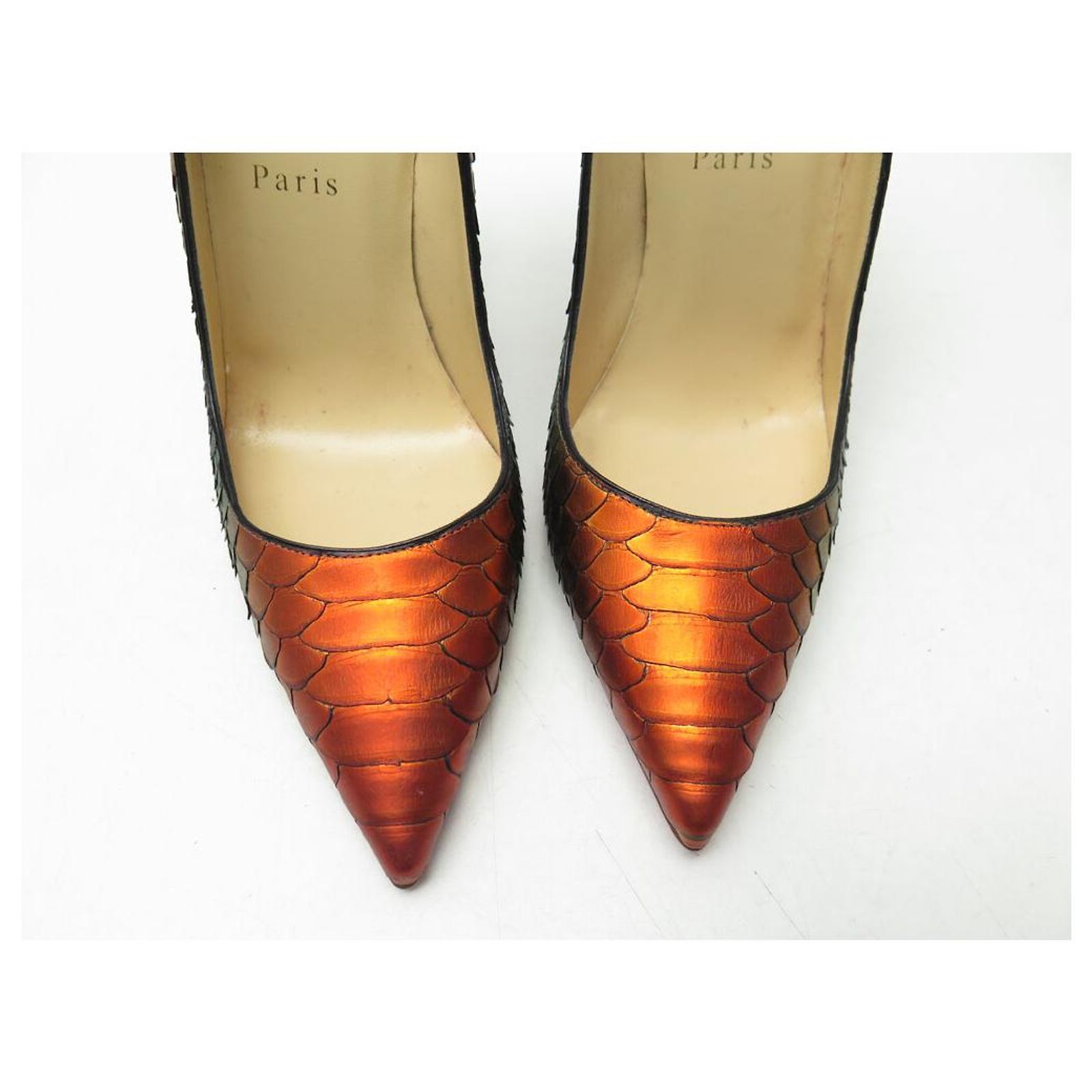 Cl So Kate Python NINE CHRISTIAN LOUBOUTIN SO KATE PYTHON LEATHER RAINBOW 39 SHOES ...