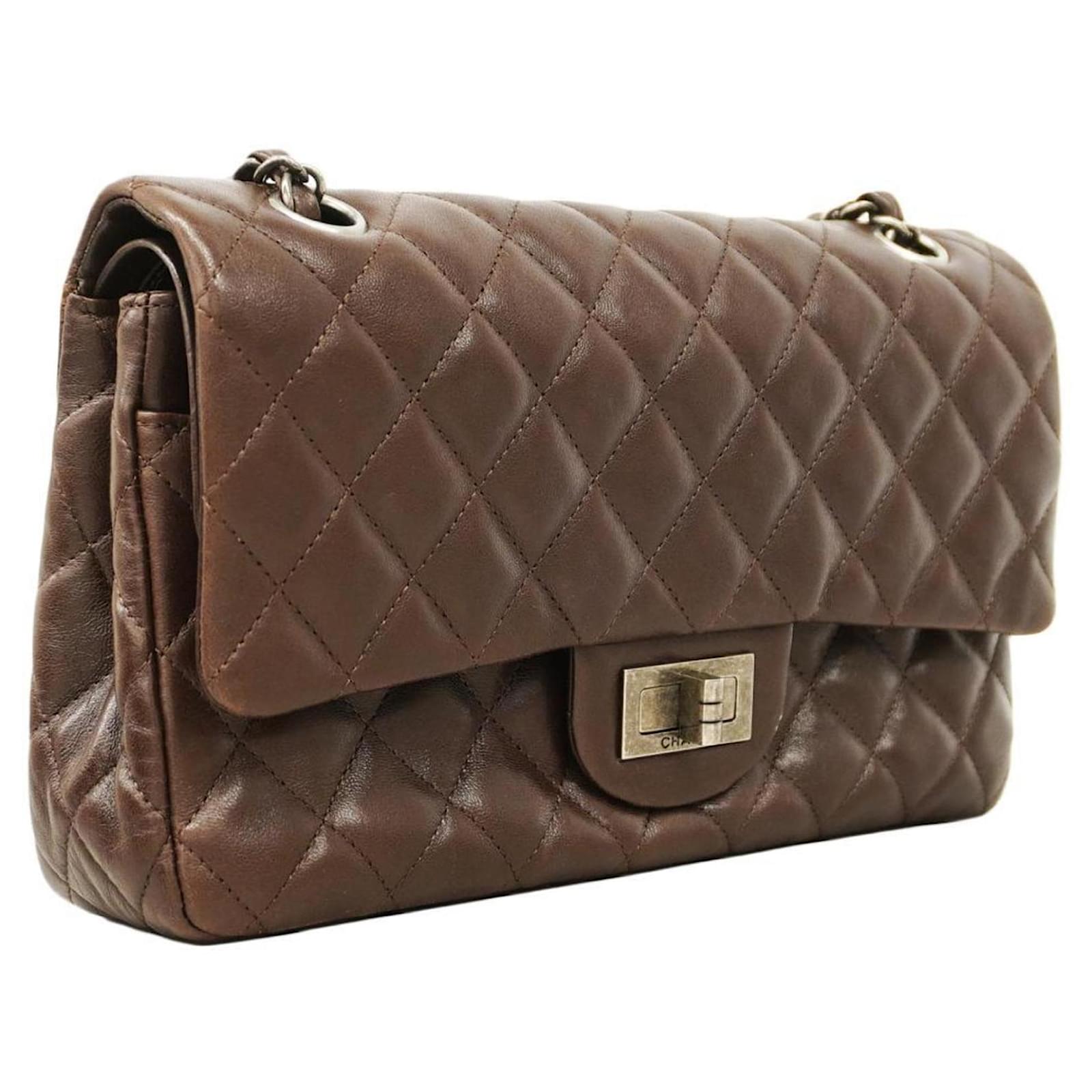 Chanel Shoulder Bag Matelasse 2.55 Brown Leather ref.JC1625783