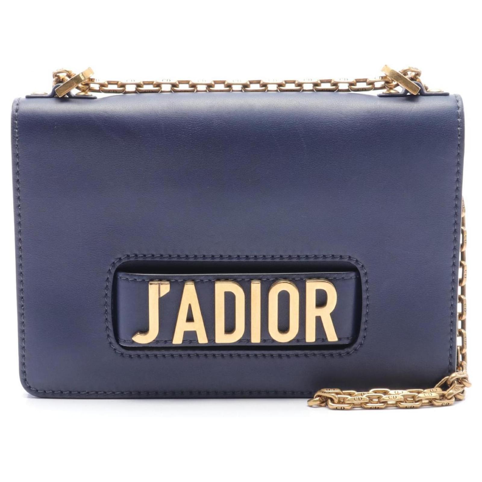 Christian Dior Dior J'ADIOR Shoulder Bag Navy blue Leather ref