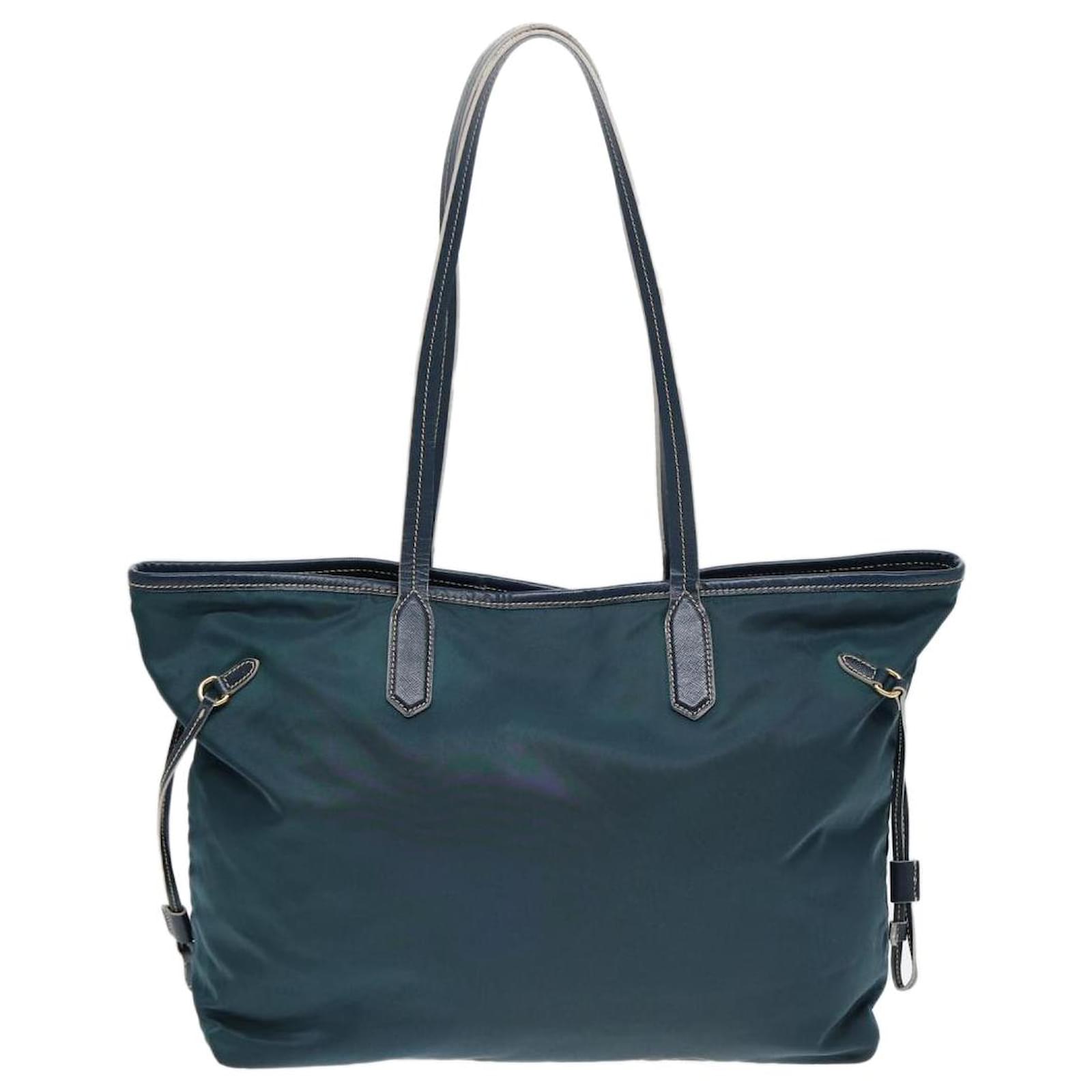 Tote Prada Tessuto Blue Synthetic Joli Closet