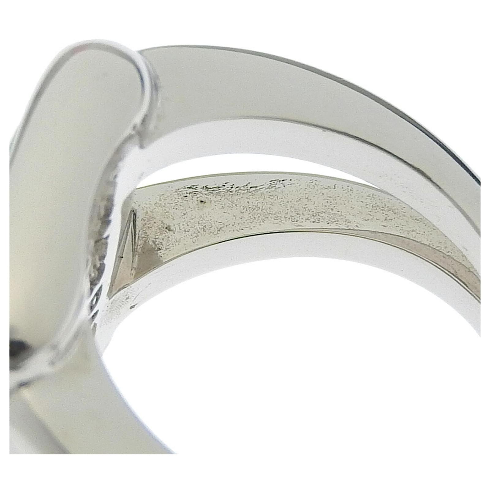 Ring Hermès Bague en Corozo Hermes Métal Argenté Vert ref.1627138