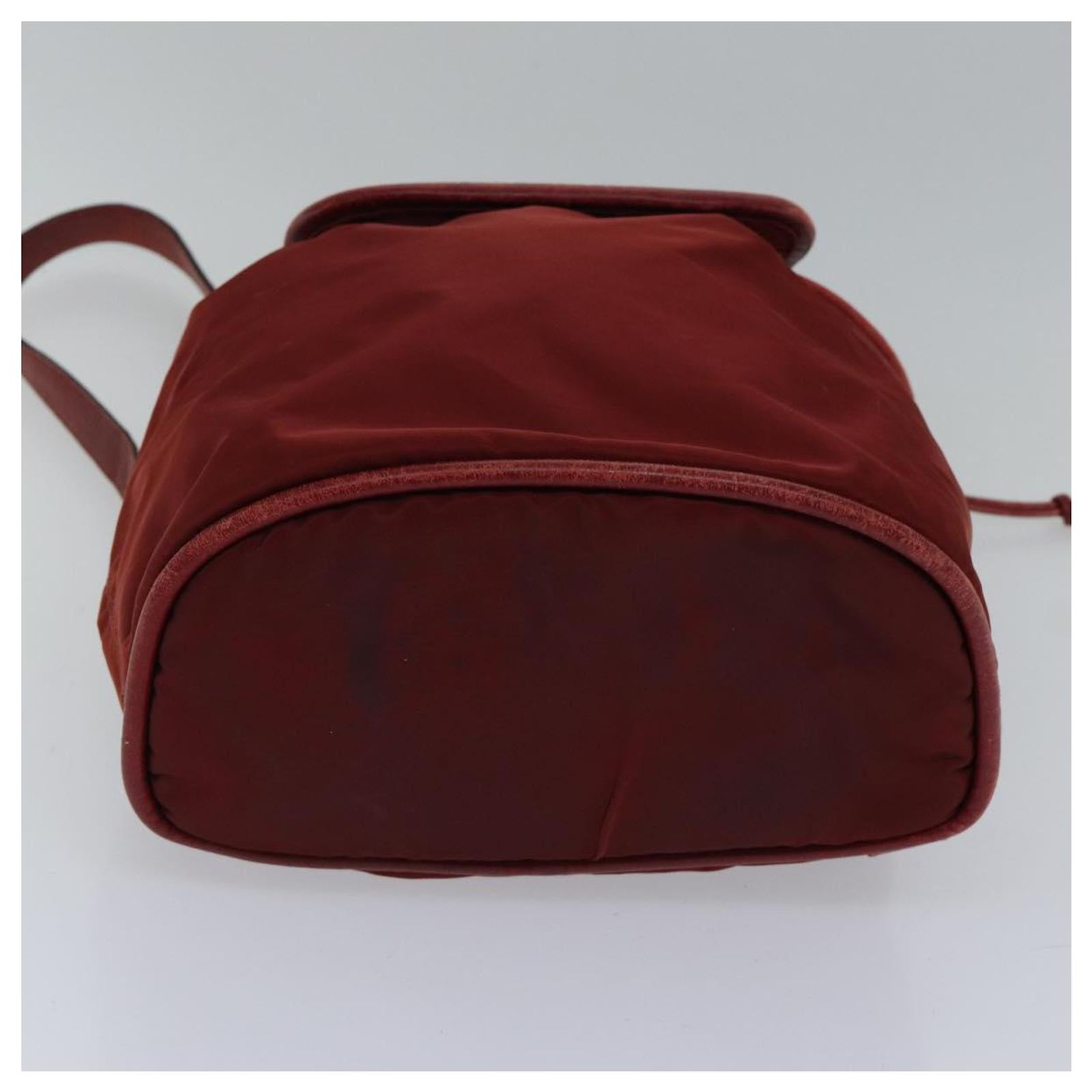 CELINE Circle Backpack Nylon Navy Gold Auth bs30214 Céline CELINE Backpack Nylon Red Gold Auth bs17197 Golden  main image 2