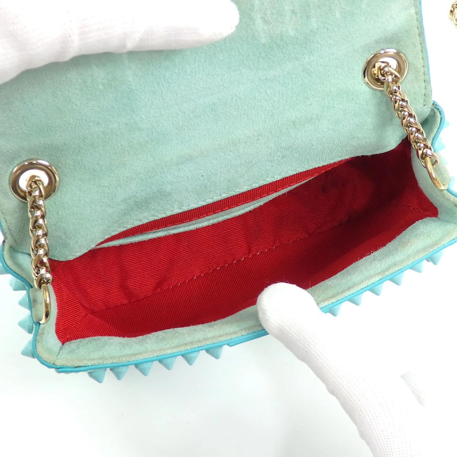 ショルダーバッグ・ポシェット CHRISTIAN LOUBOUTIN Woman Shoulder bag Green 3255017 E747 Christian Louboutin Studio Green Pebbled Leather Carasky