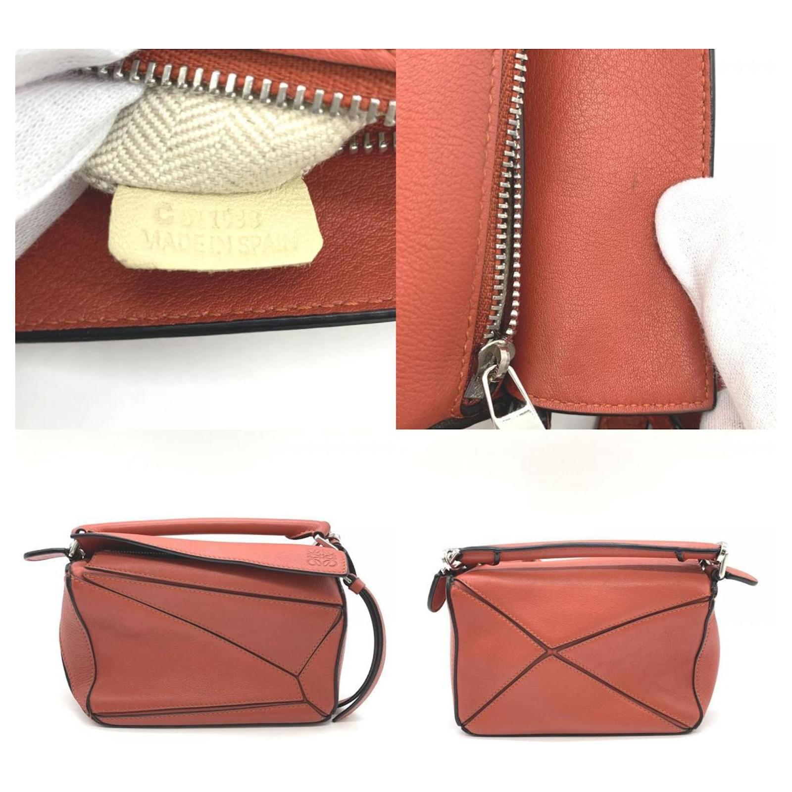 Loewe Puzzle Bag Shoulder Red Leather ref.1627938 - Joli Closet