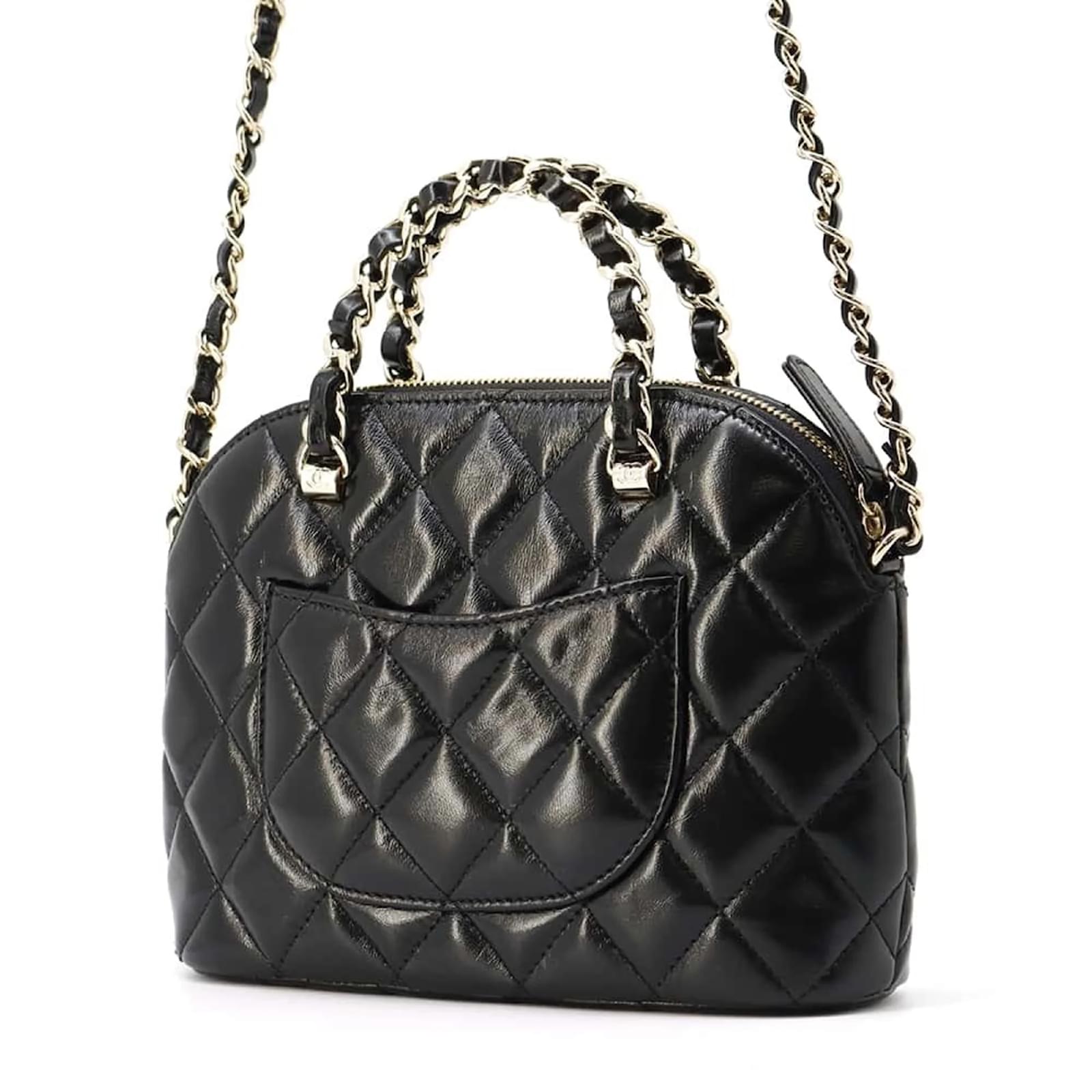 Chanel Handbag Coco Mark Matelasse Black Leather ref.1629042