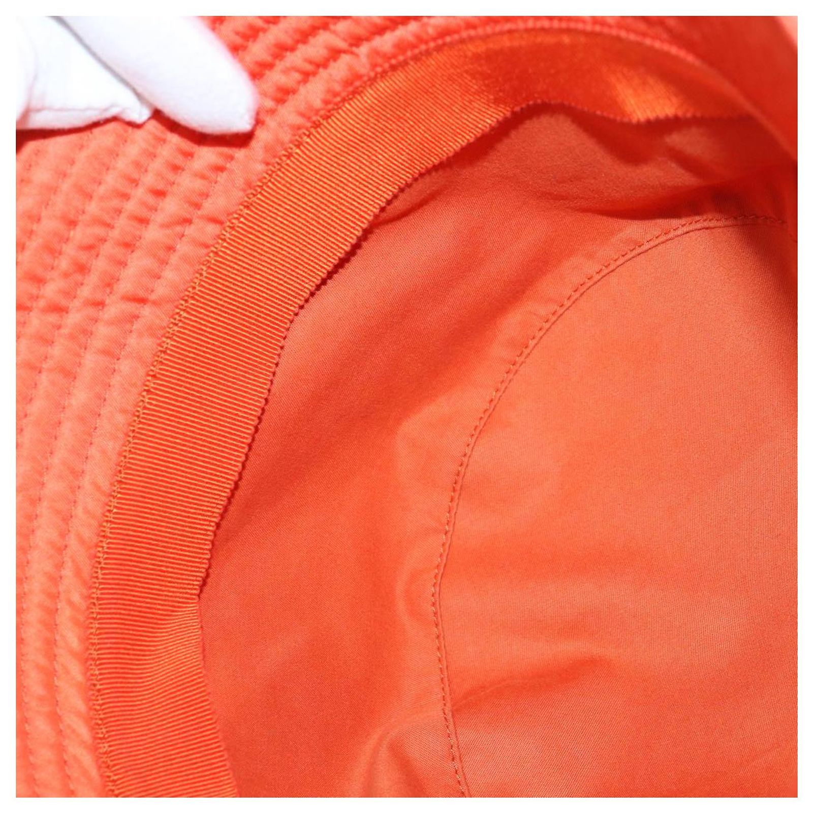 PRADA Bucket Hat Nylon L Orange Auth 88334 ref.1629412  display picture 3