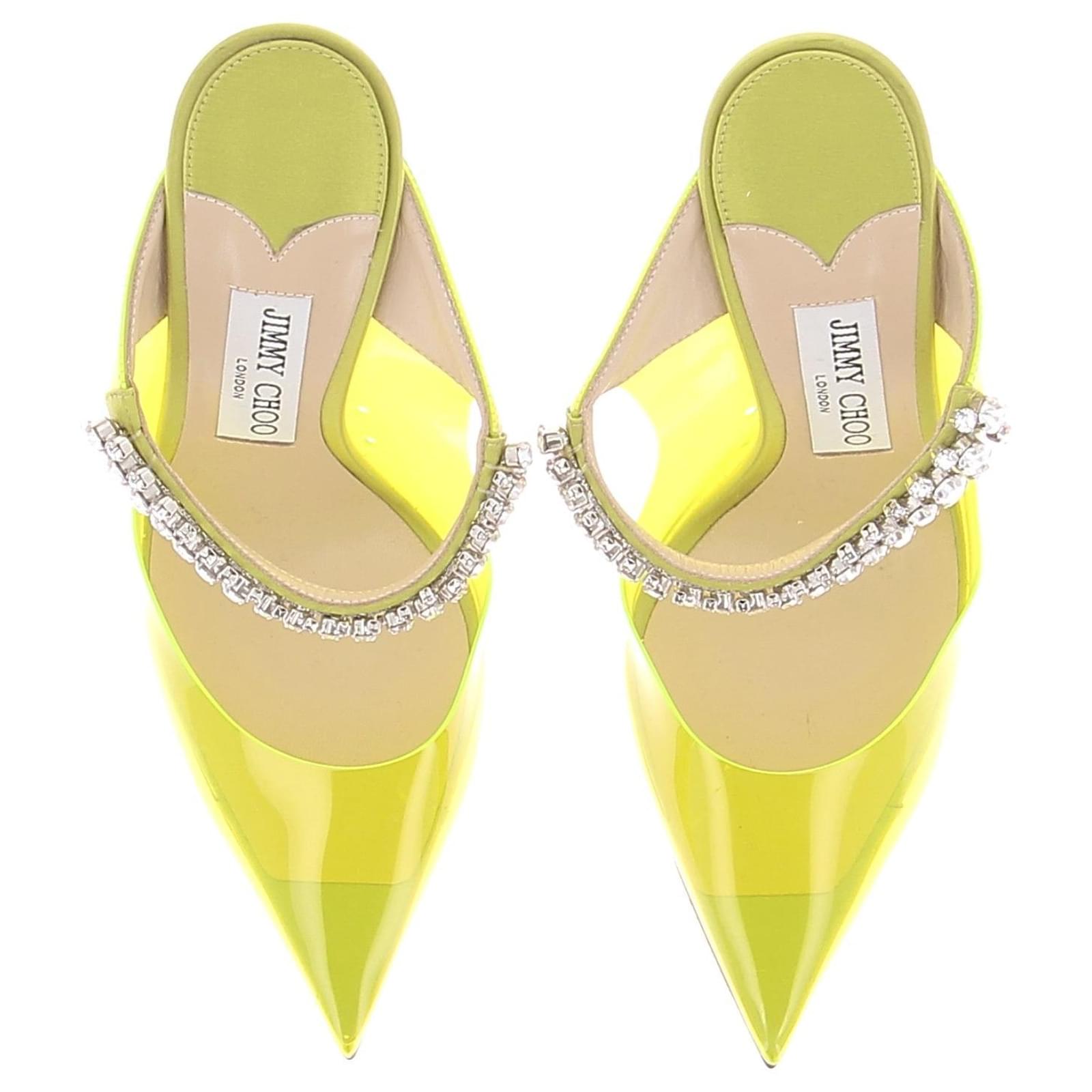 JIMMY CHOO Heels T.EU 37 Plastic Yellow ref.1629847 - Joli JIMMY CHOO Heels T.EU 37 Plastic Yellow ref.1629847 - Joli