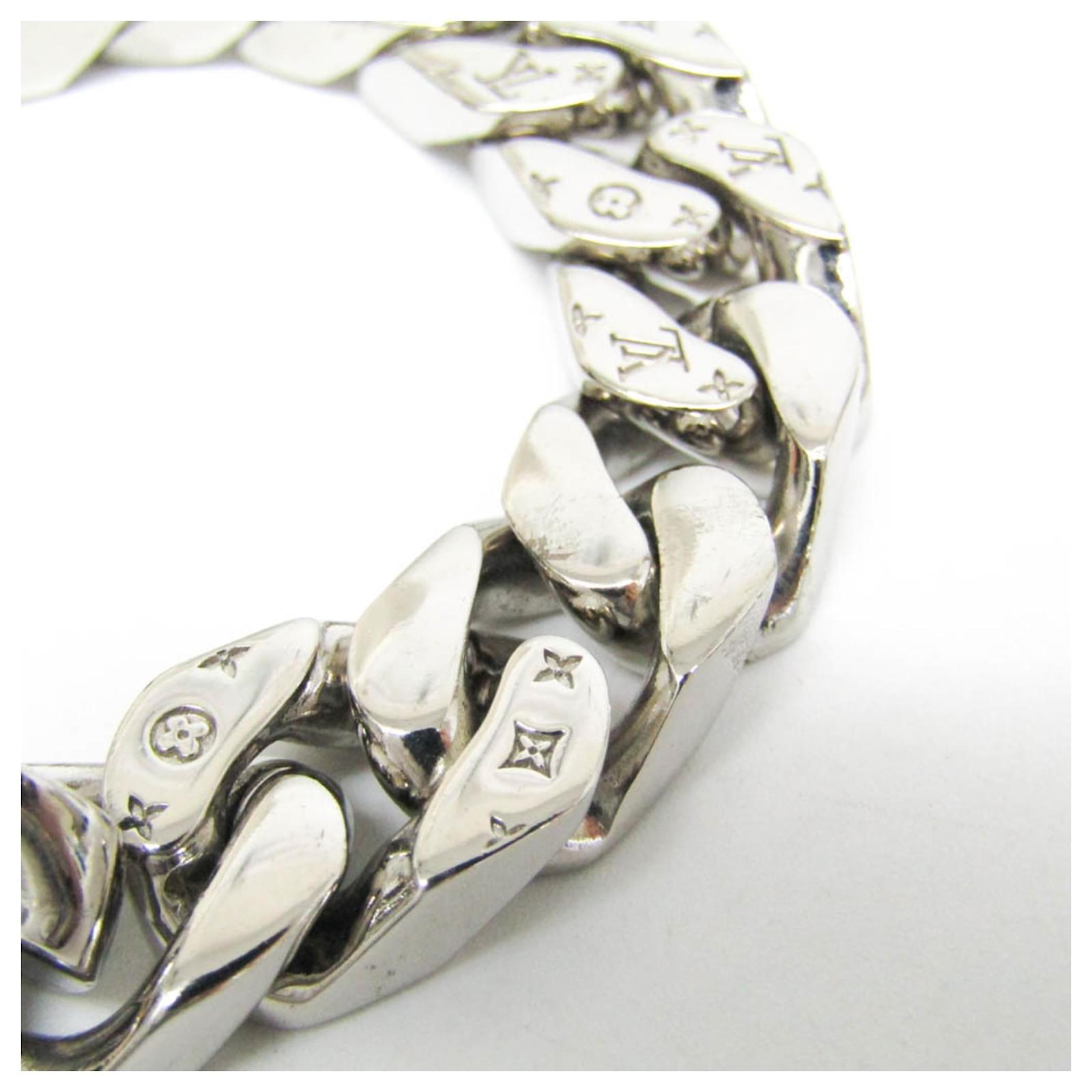 Louis Vuitton LV Chain Links Charm Bracelet Silvery Metal ref