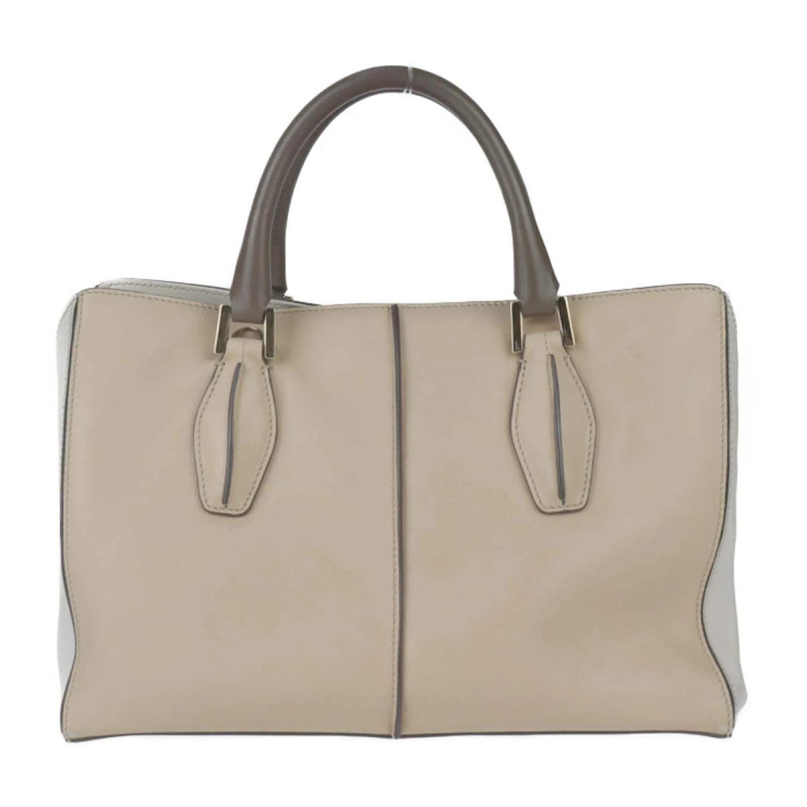 Tod's D-Styling Beige Leather Tote Bag ref.1630387 - Joli Closet