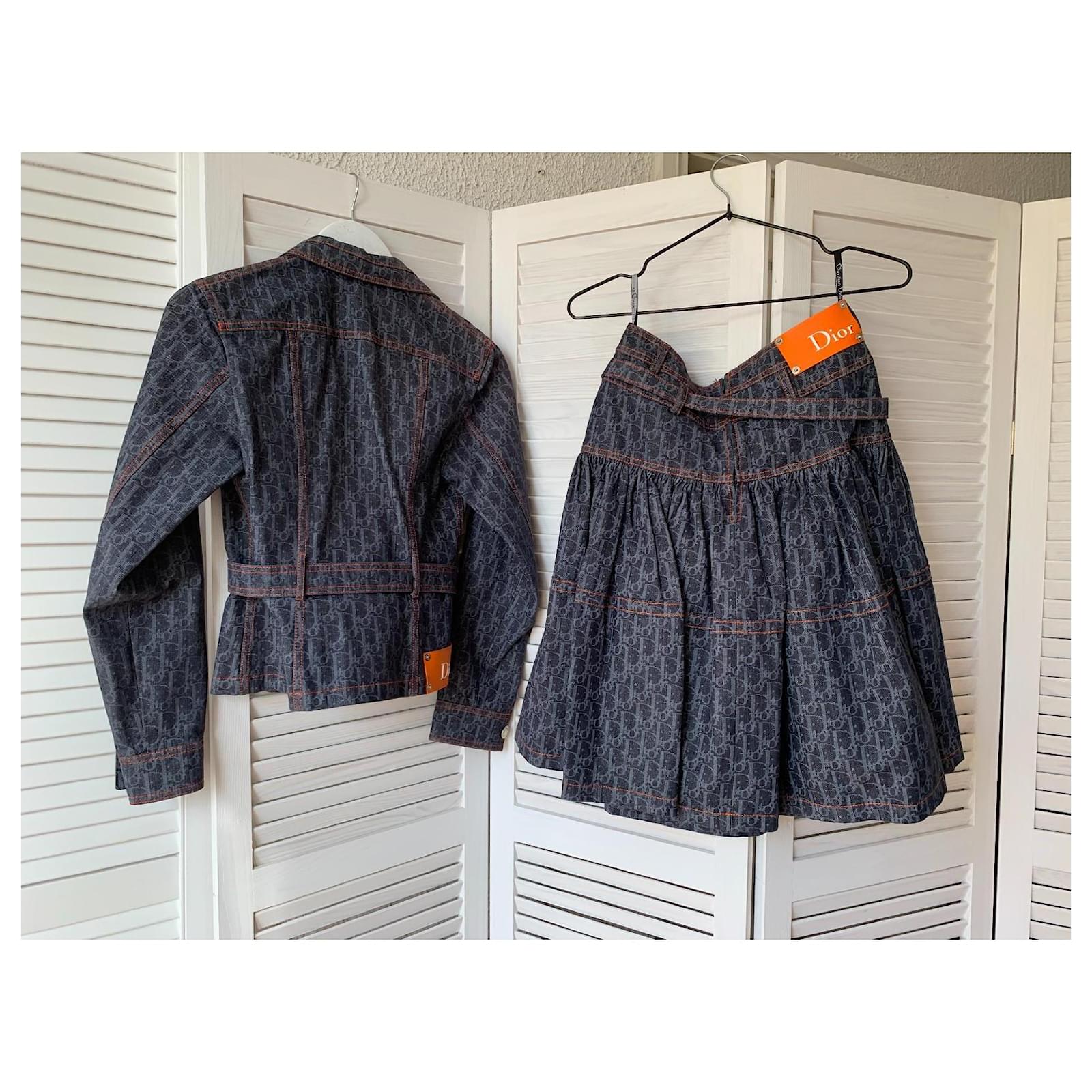 スカート Dior 2006 SS Galliano Denim runway skirt Dior 2006 SS Galliano Denim runway skirt For Sale at 1stDibs