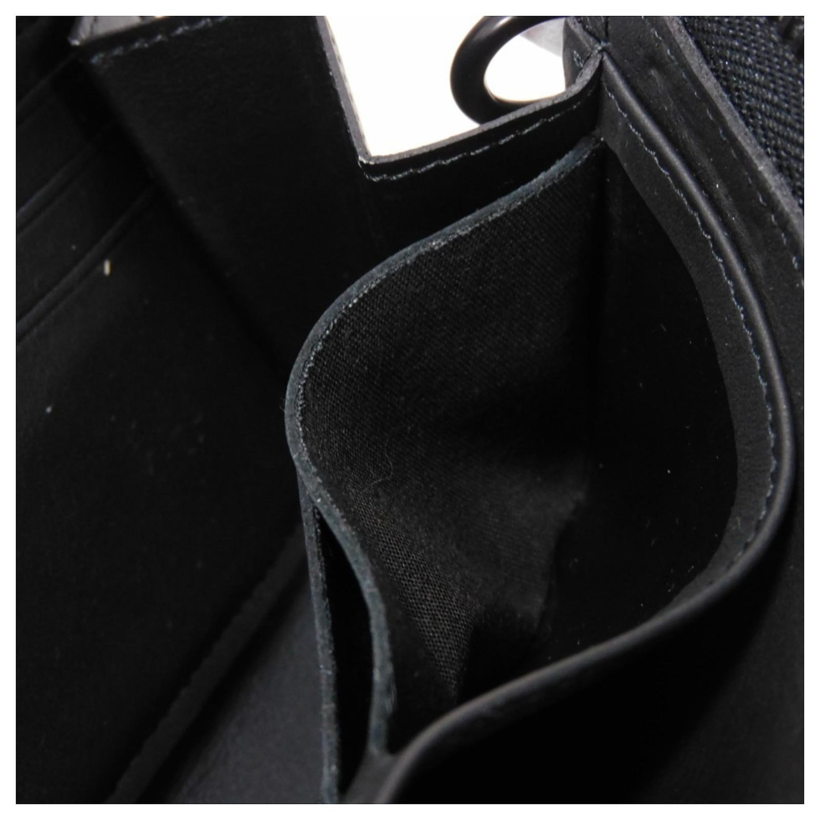 Louis Vuitton Long Wallet Zippy Dragonne Handle Strap Black