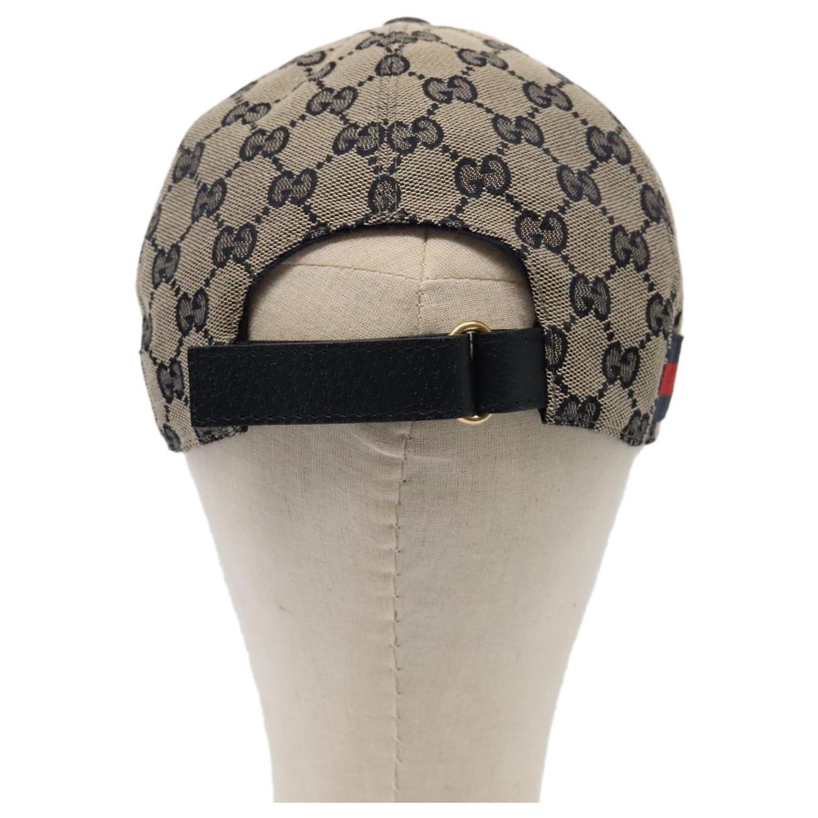 GUCCI GG Canvas Sherryline Baseball Hat Size S (57cm) GUCCI GG Canvas Sherry Line Baseball Cap XL Red Navy 696845  main image 4