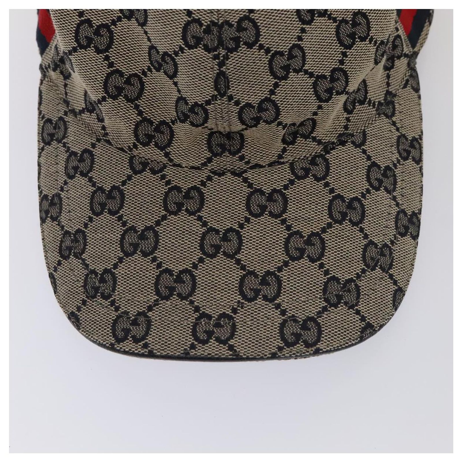 GUCCI GG Canvas Sherryline Baseball Hat Size S (57cm) GUCCI GG Canvas Sherry Line Baseball Cap XL Red Navy 696845  main image 3