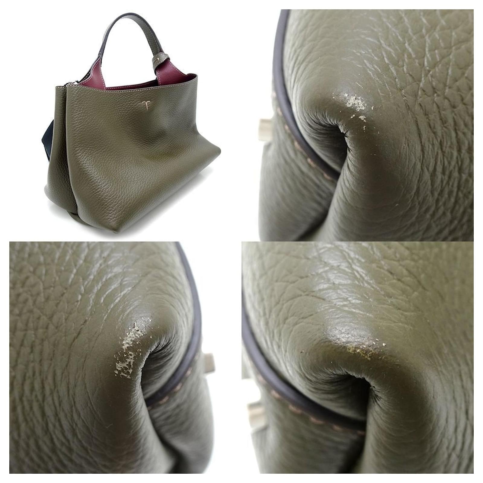 Tod's Olive Leather 2-Way Handbag Olive green ref.1631062