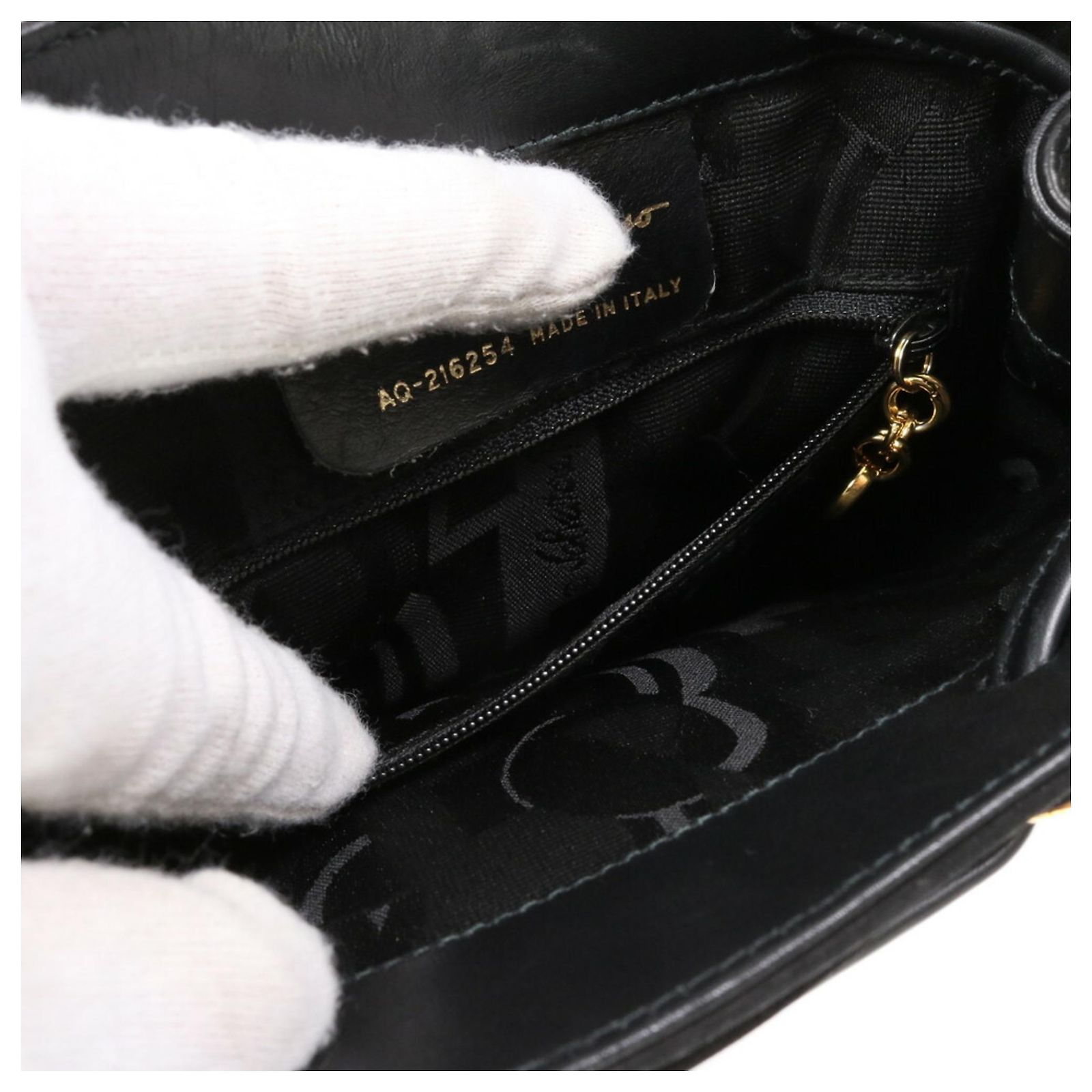 Salvatore Ferragamo Vara Ribbon Leather Backpack Black ref 