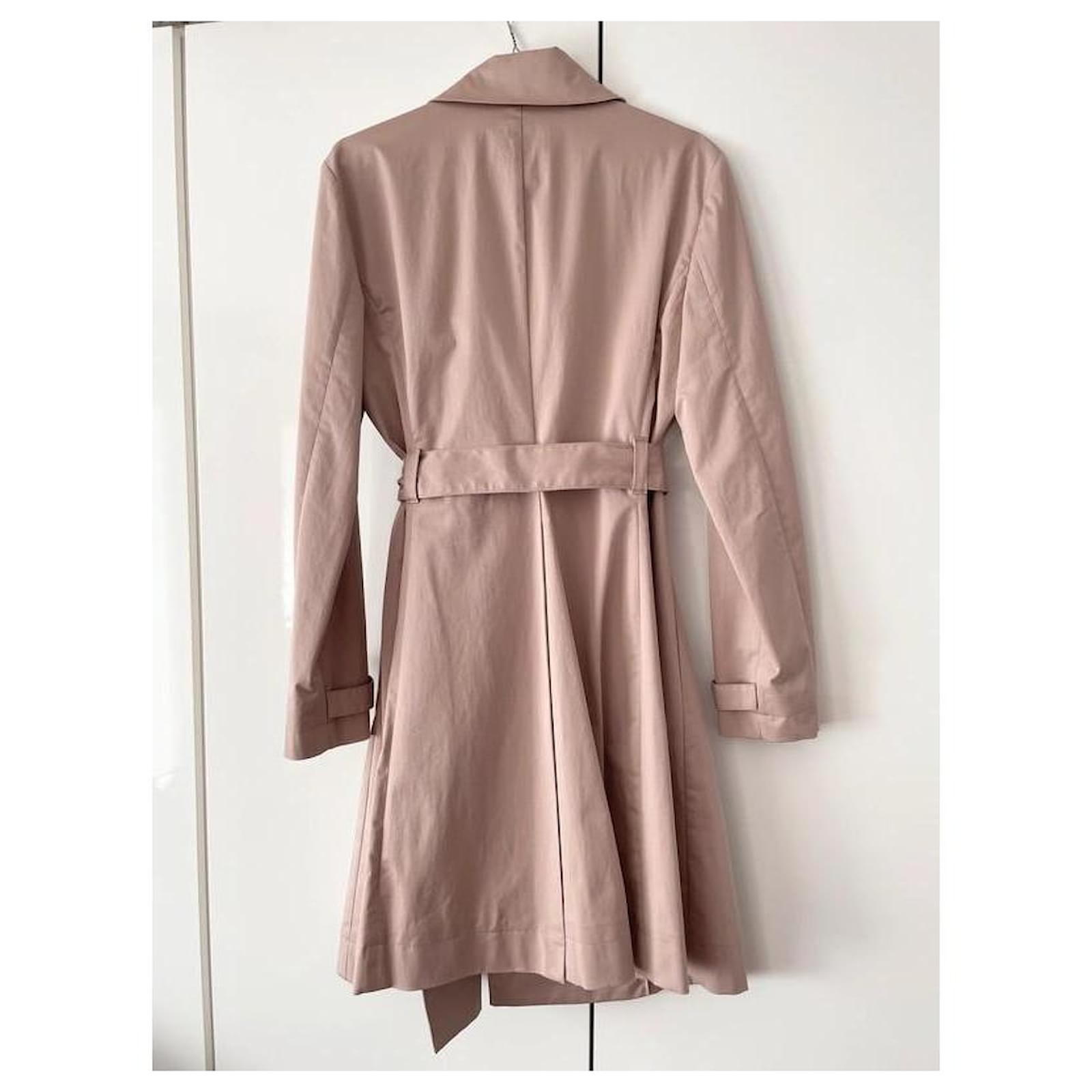 Emporio Armani Cotton Trench Coat Pink Elastane ref.1635688 - Joli