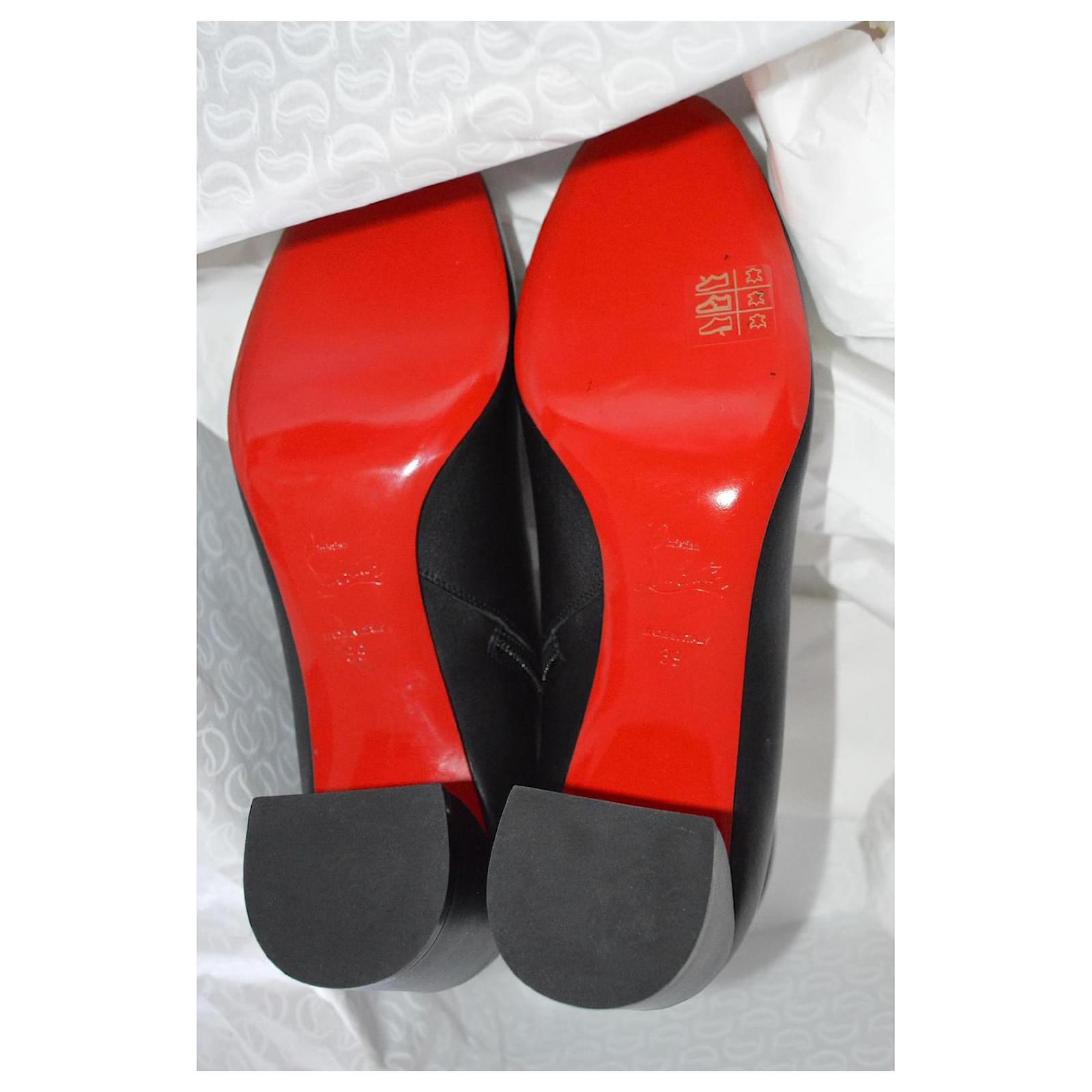 Christian Louboutin Turela ankle boots 85 mm Black Leather ref.1636229 ...