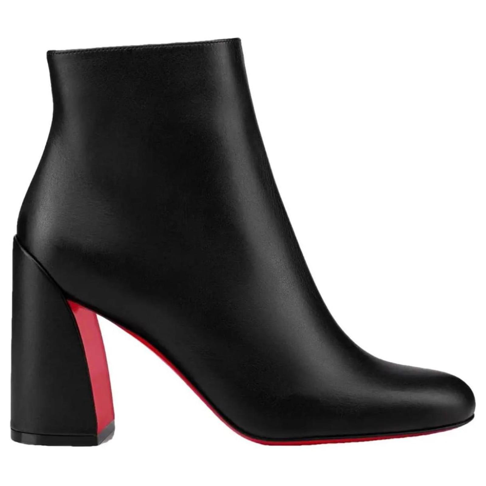 Christian Louboutin Turela ankle boots 85 mm Black Leather ref.1636229 ...