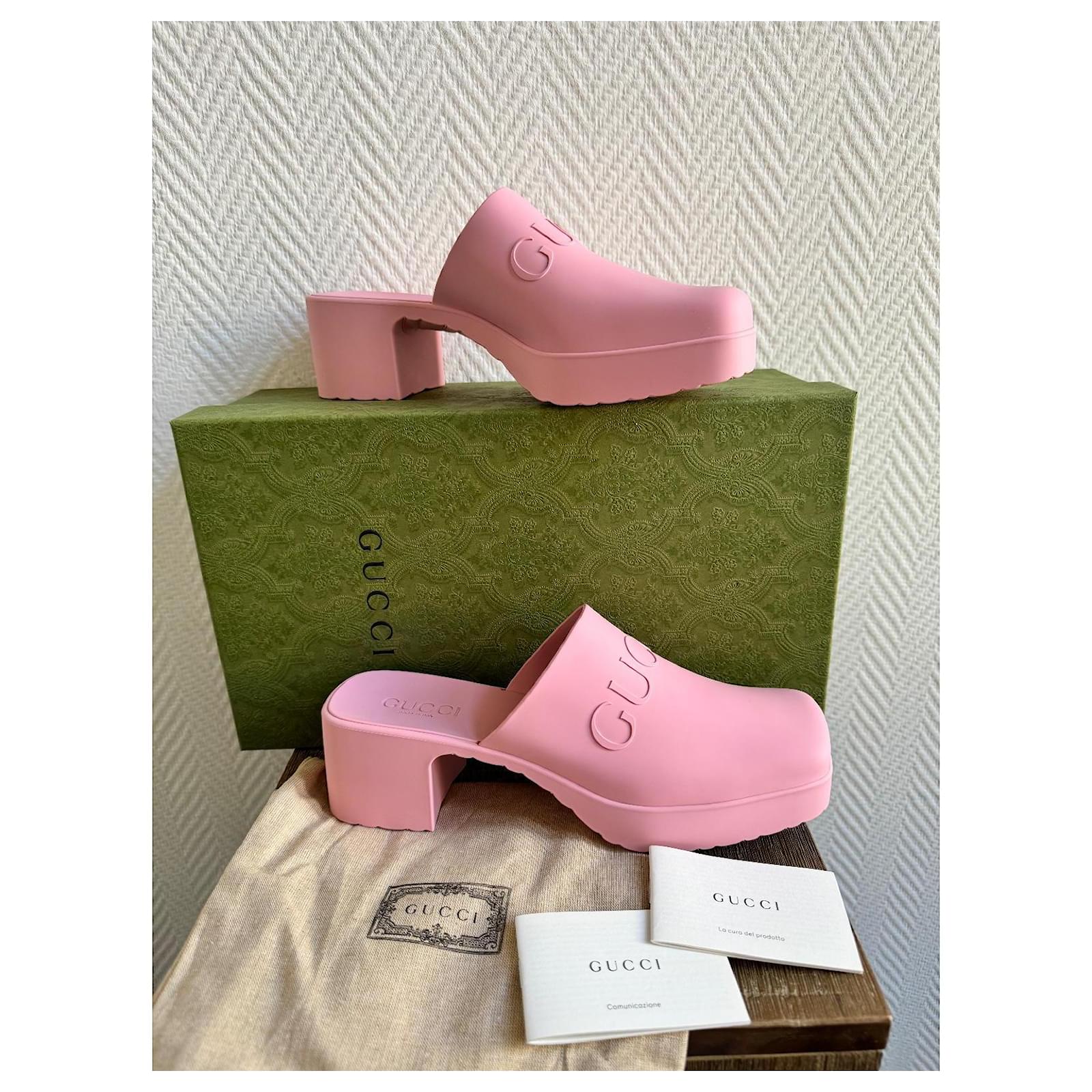 Gucci Clogs Pink Rubber ref.1637350 - Joli Closet