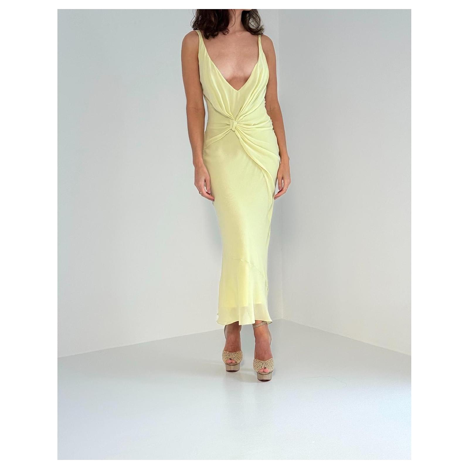 Christian Dior Dresses Light green Silk ref.1638272 - Joli